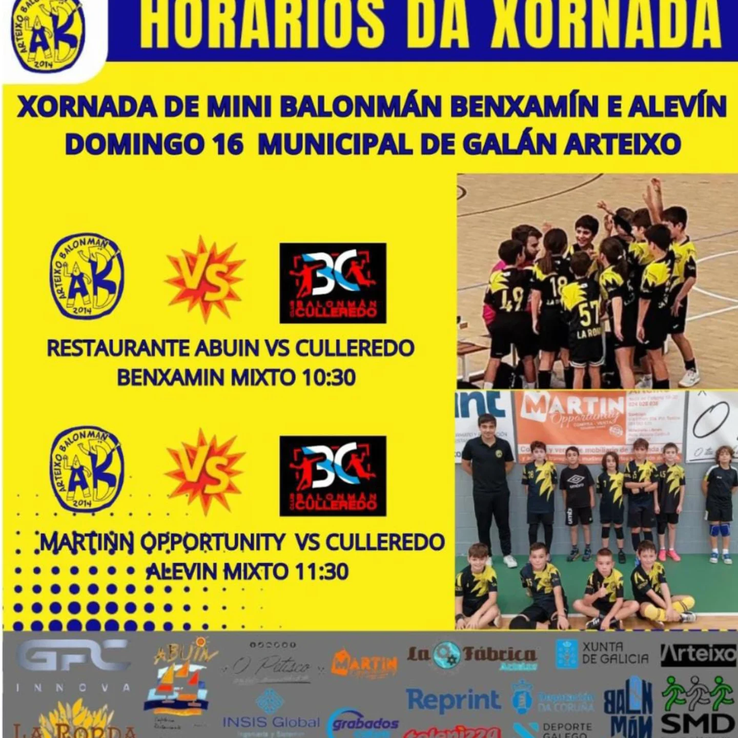 HORARIOS DA XORNADA 15 E 16/11/2025