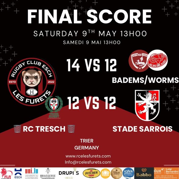 RC Tresch  Vs Stade Sarrois + BadEms/Worms - MAY26