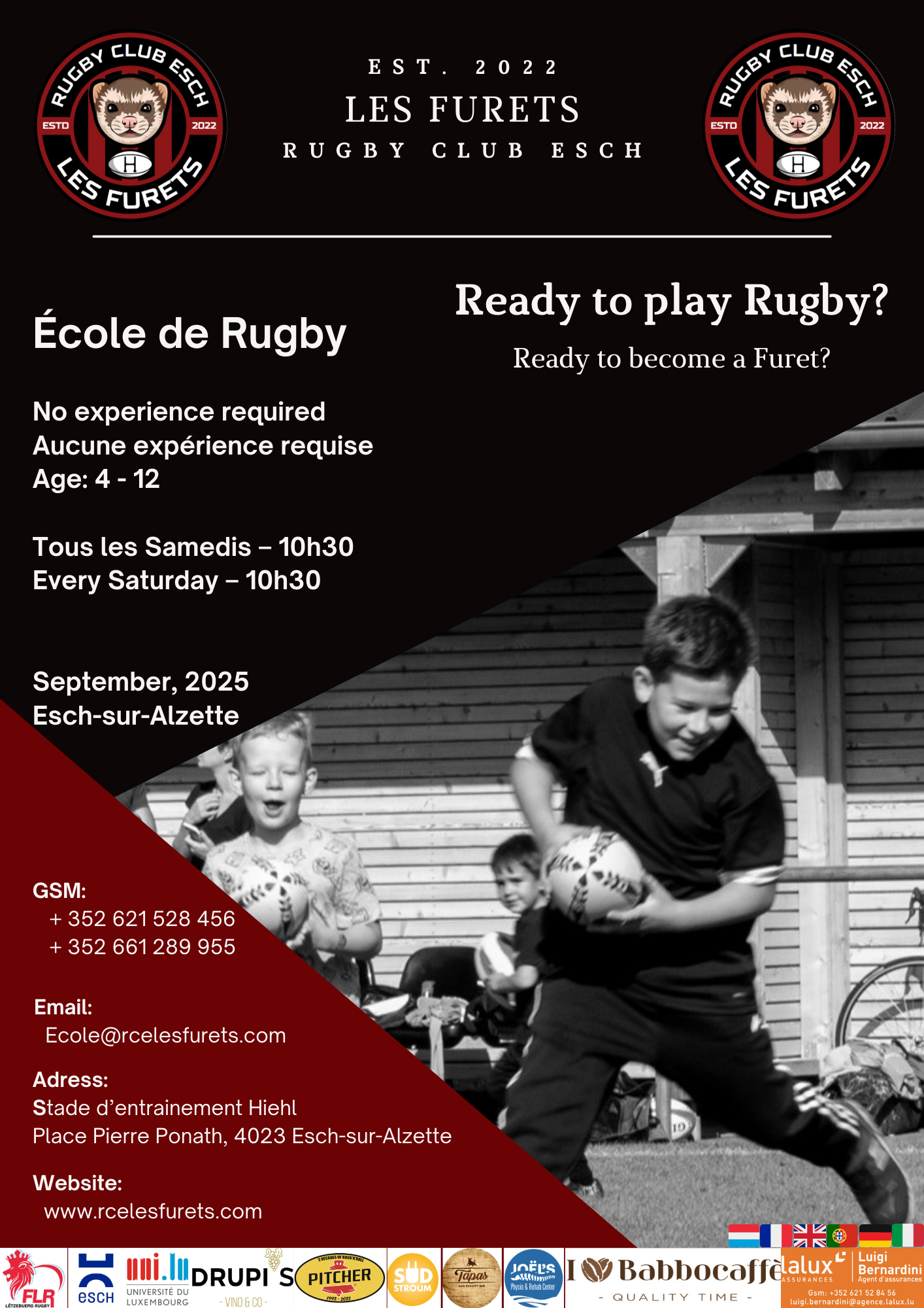 Bienvenue à l'École de Rugby