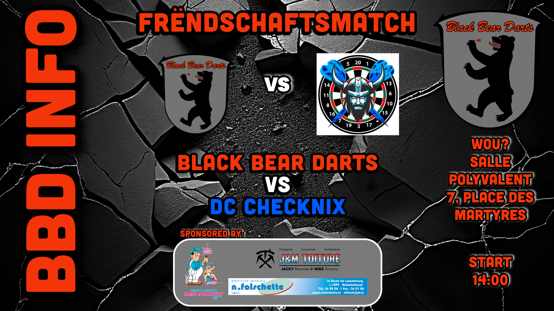 Frëndschaftsmatch BLACK BEAR DARTS VS DC CHECKNIX