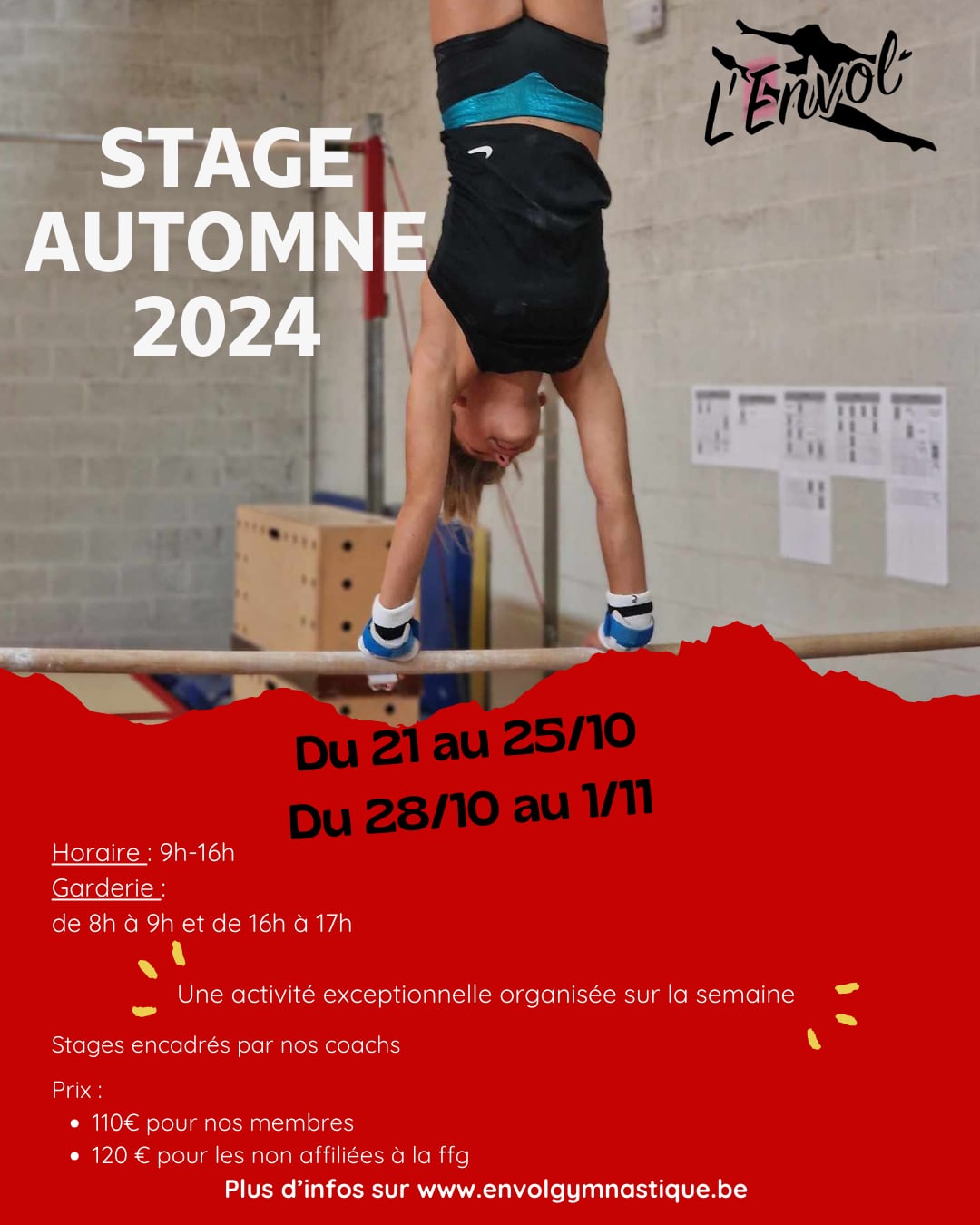 Stage Automne 02: du 28/10 au 1/11 