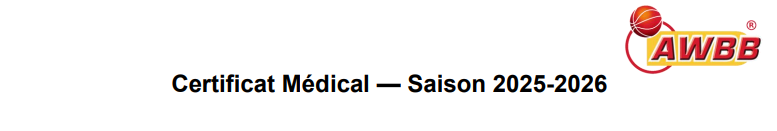 Certificat Médical 2025-2026