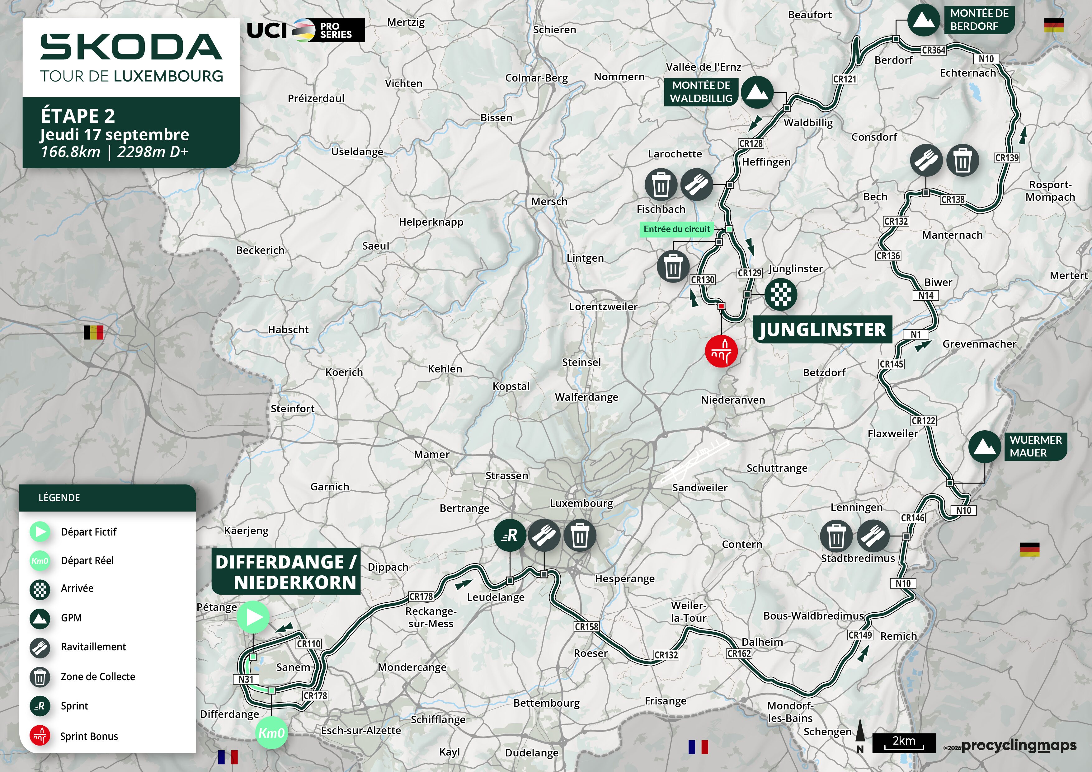 Skoda Tour de Luxembourg - Arrivée vun der 2. Etapp