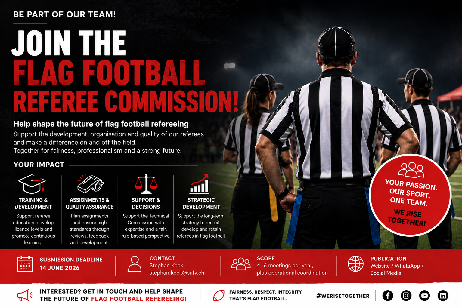 JOIN the Flag Football Referee Commission
