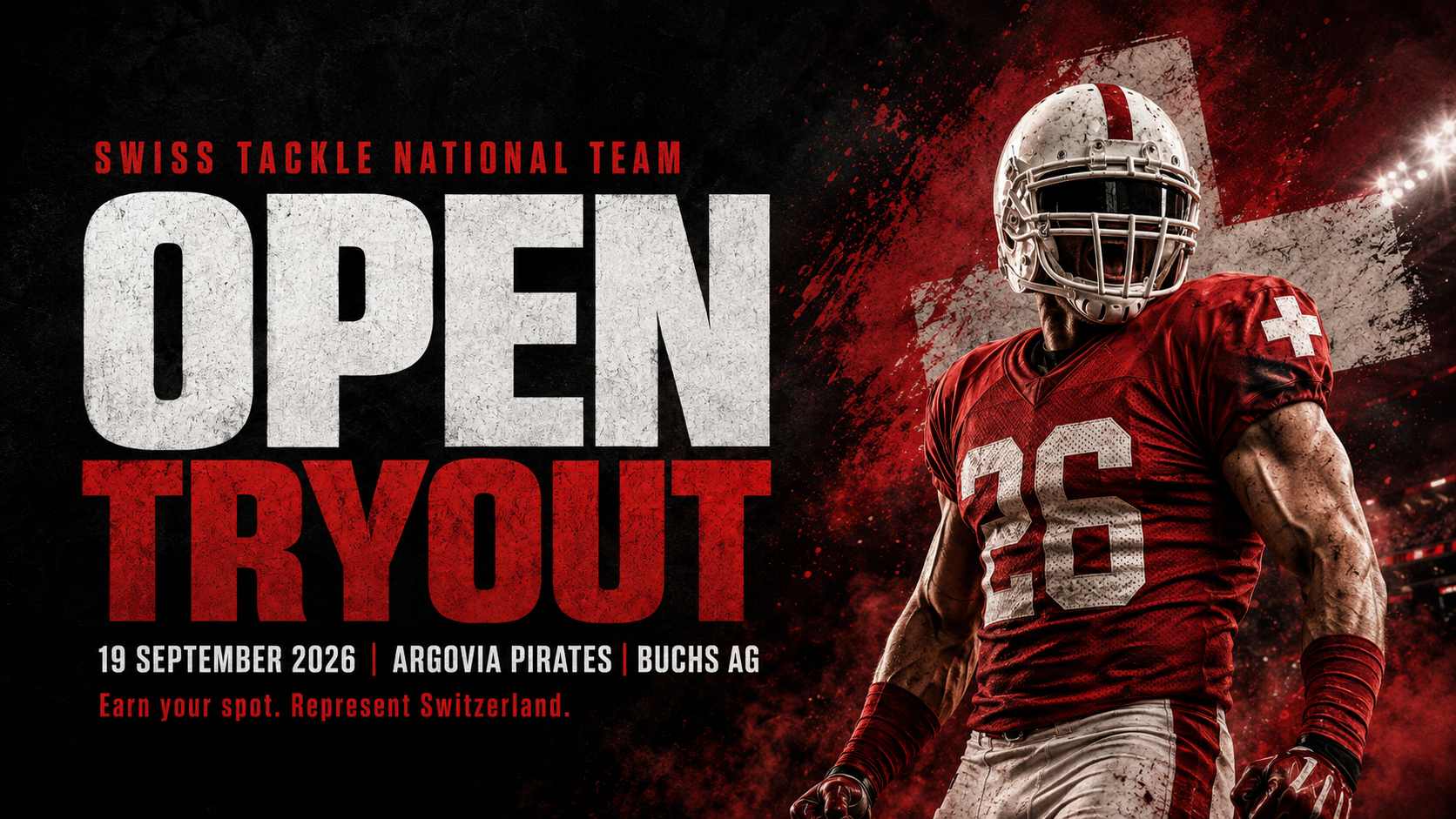 Swiss Tackle National Team: Open Tryout am 19. September in Buchs AG