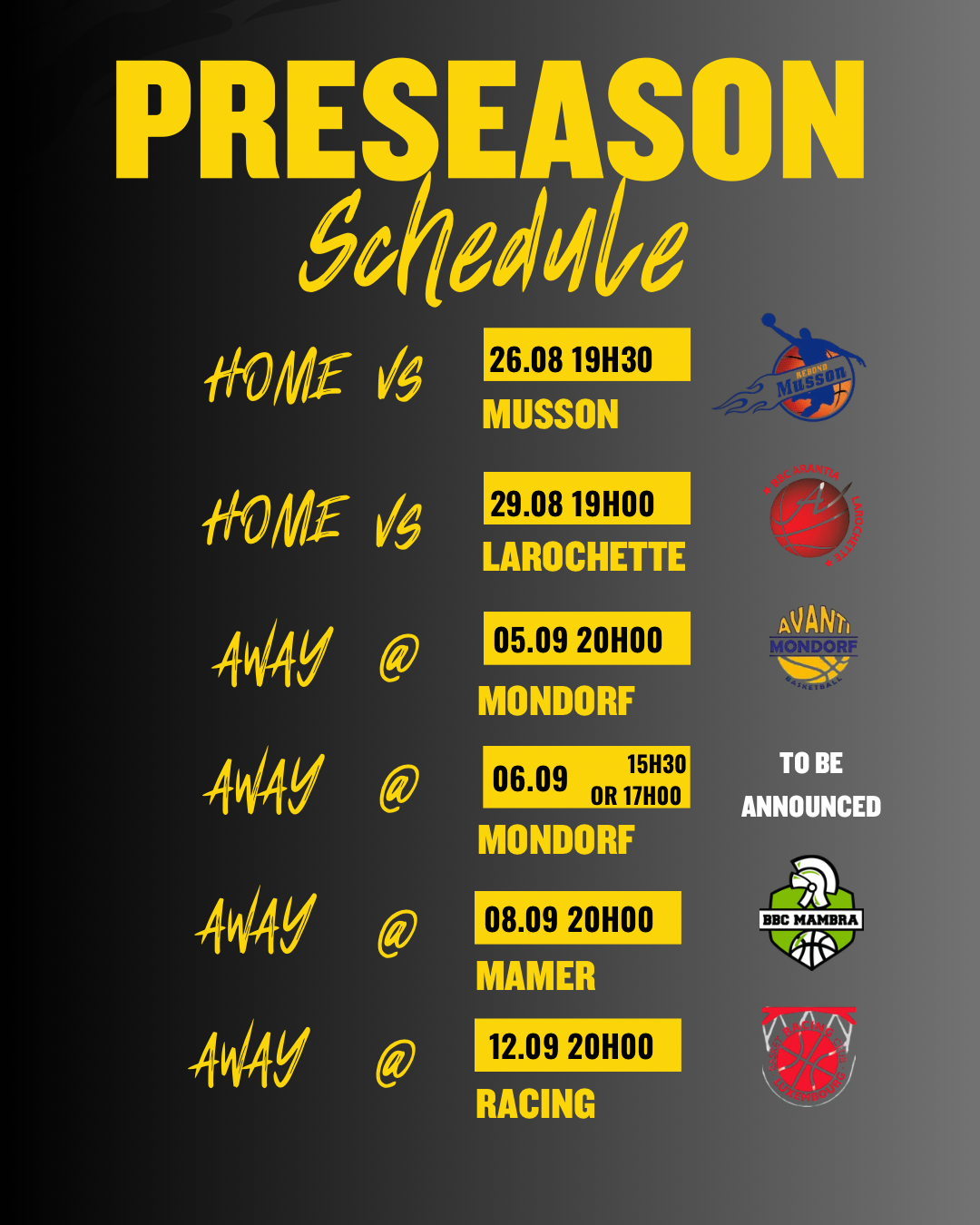 Preaseason Games 2026 