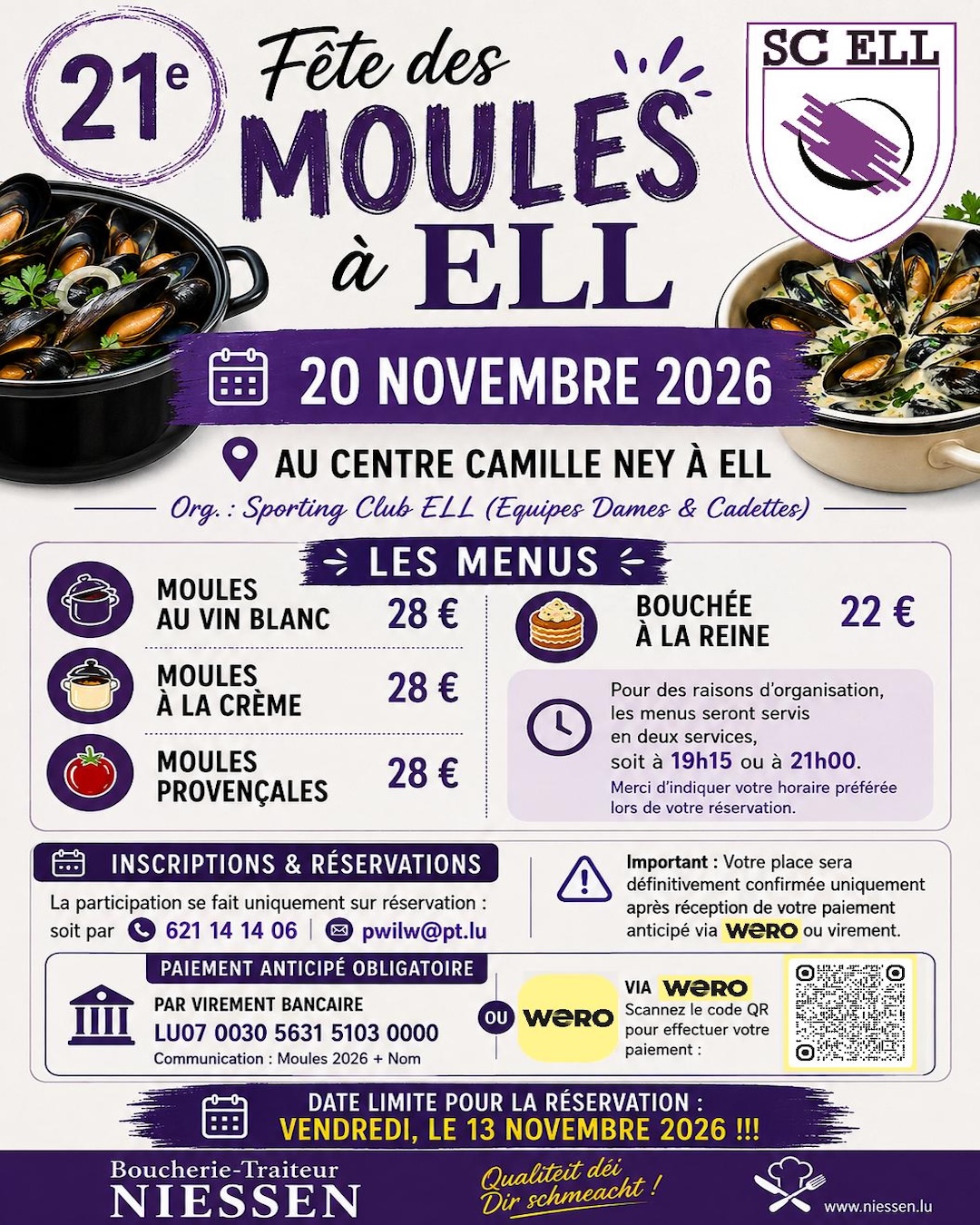 Fête des MOULES à ELL 20. Novembre