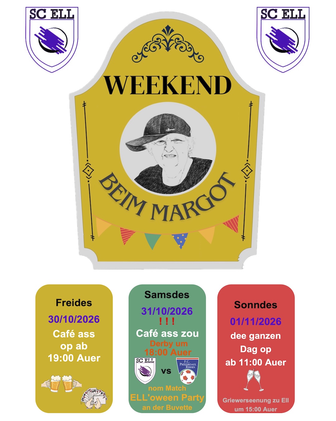WEEKEND BEIM MARGOT 30/10 & 01/11