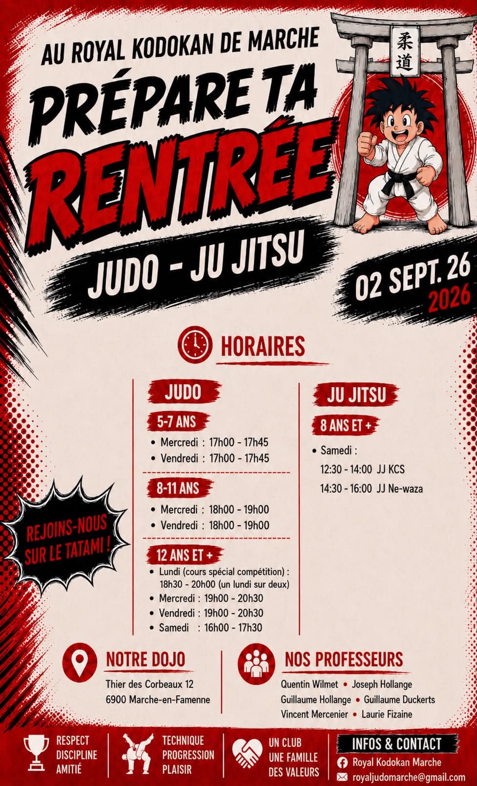 Prépare ta rentrée au Royal Kodokan de Marche! 