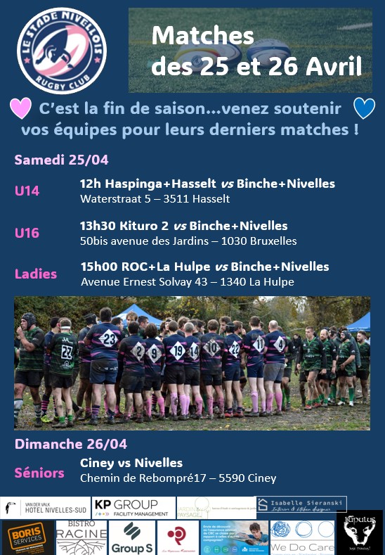 Matches des 25 et 26 avril