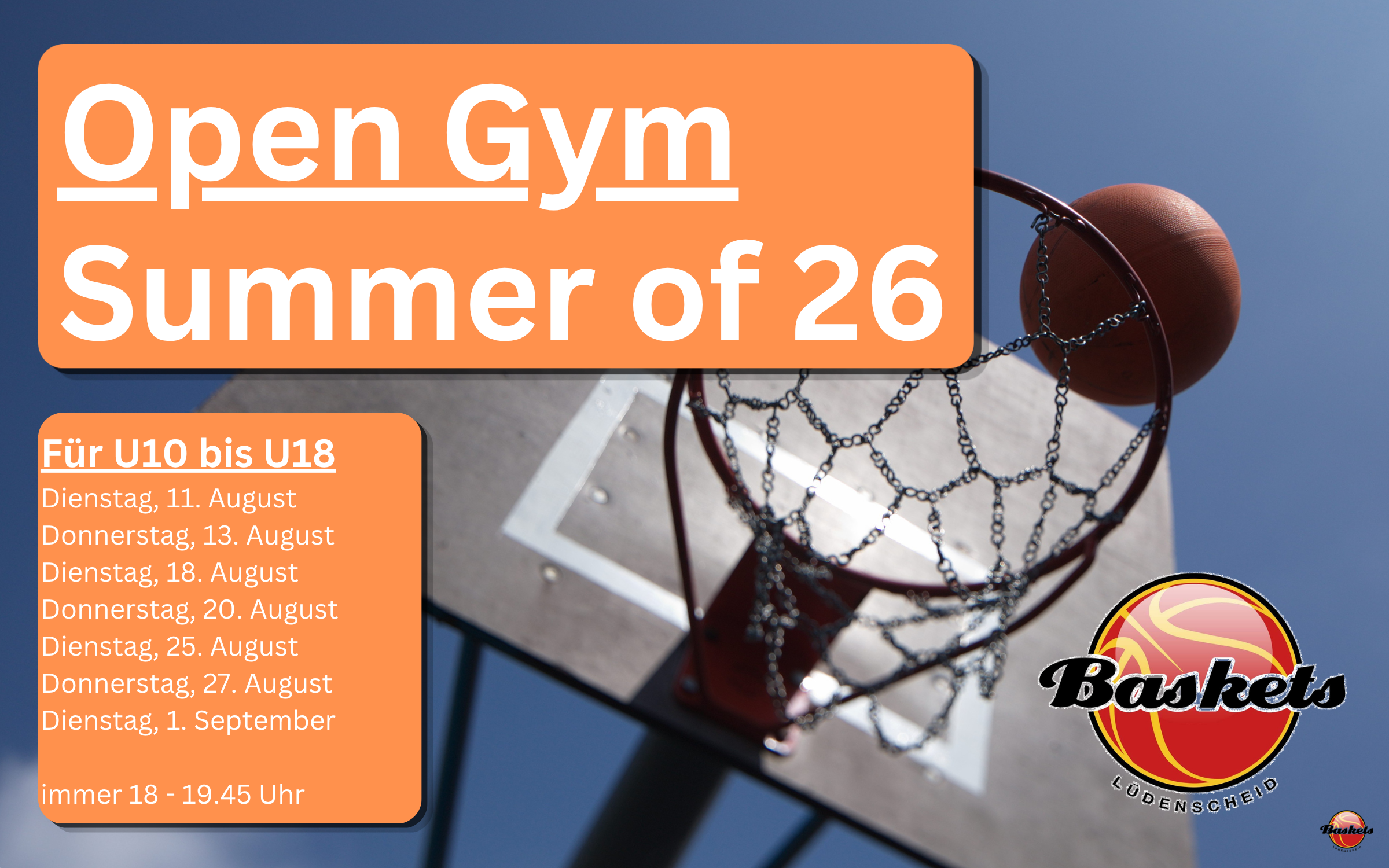 Open Gym in den Sommerferien am Stadtpark