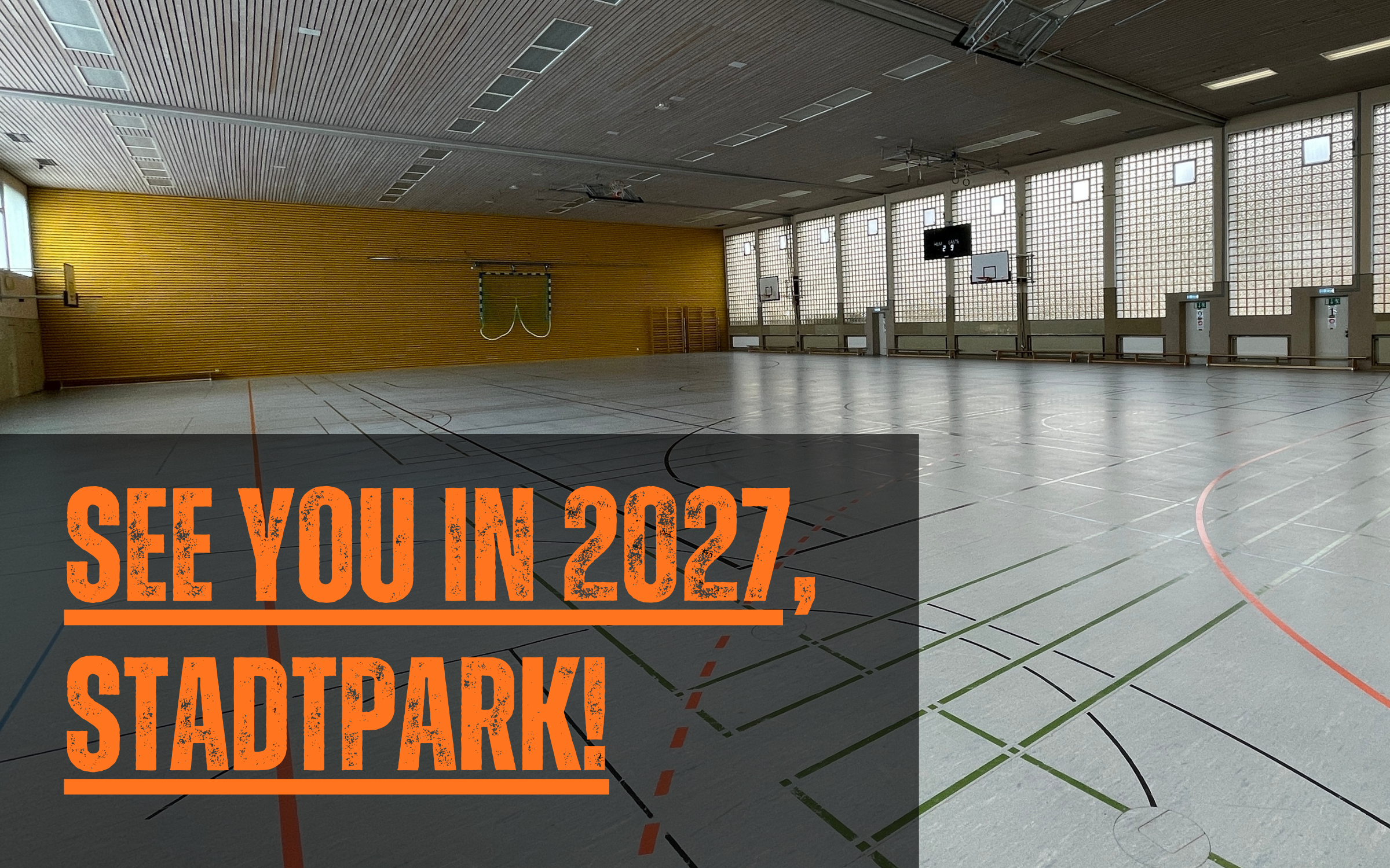 See you later, Stadtpark! Übergangslösung für Trainingsbetrieb