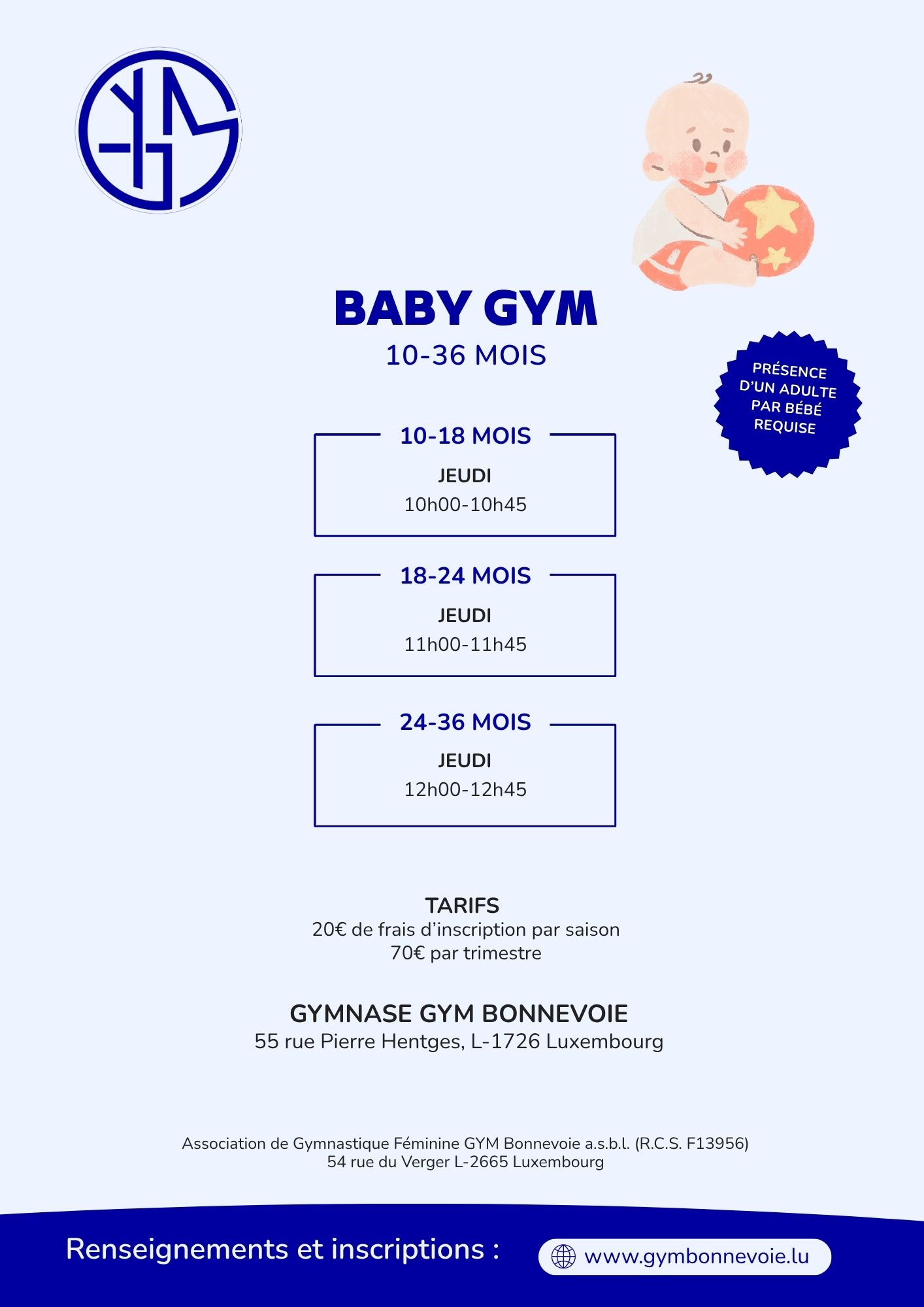 NOUVEAU - Saison 26/27 BabyGym