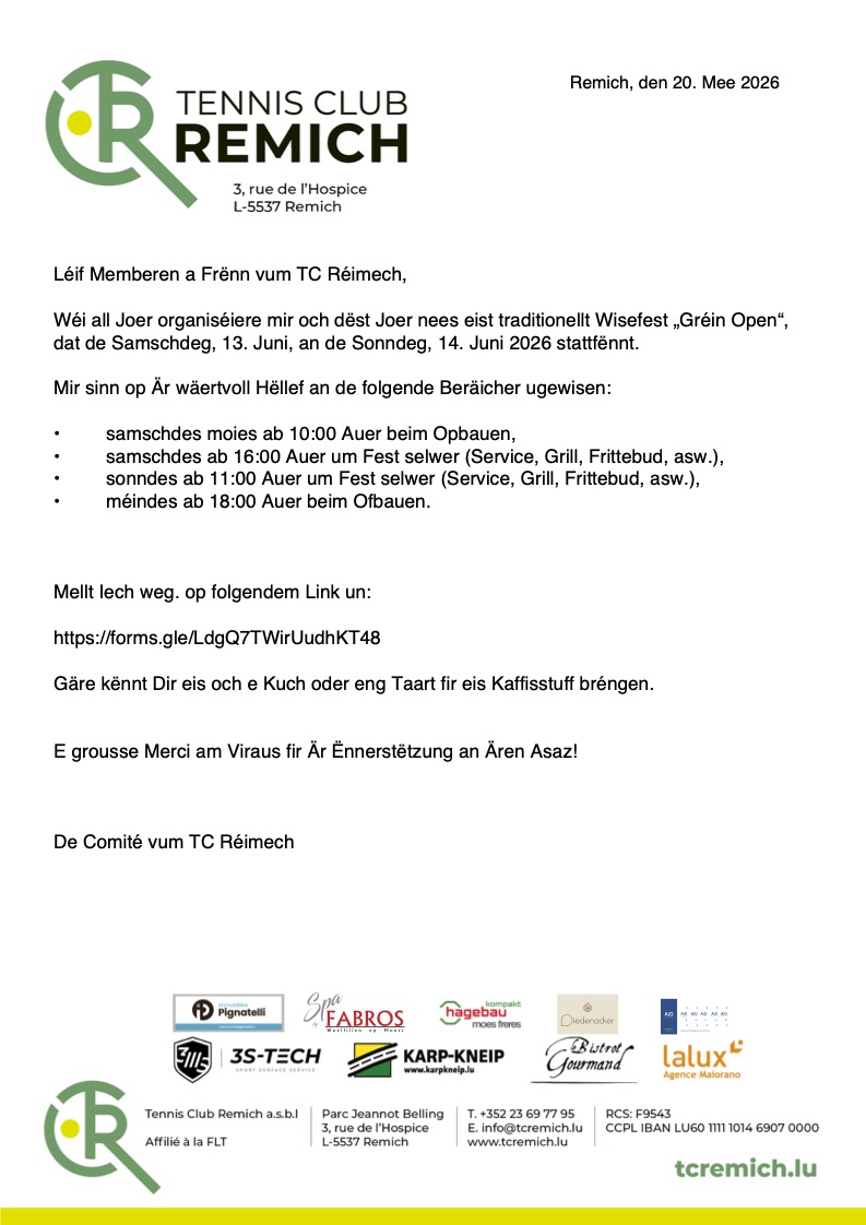 Fest um Gréin 2026
