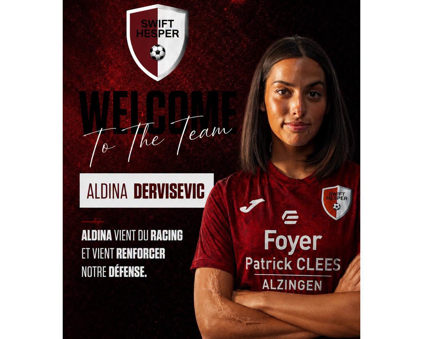 🇱🇺 Nächst Verstärkung!✍🏼 D’Aldina kënnt vum Racing, hat wäert eis Defensiv verstäerken