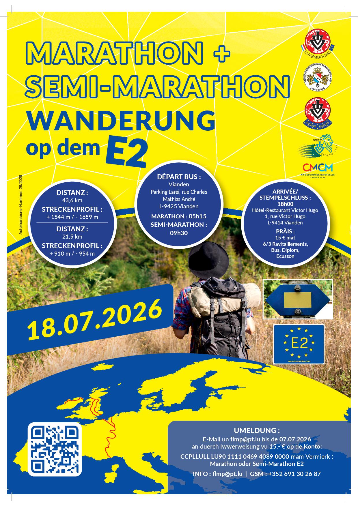 FOTOEN E2 Marathon & Semi-Marathon (18/07/2026) 