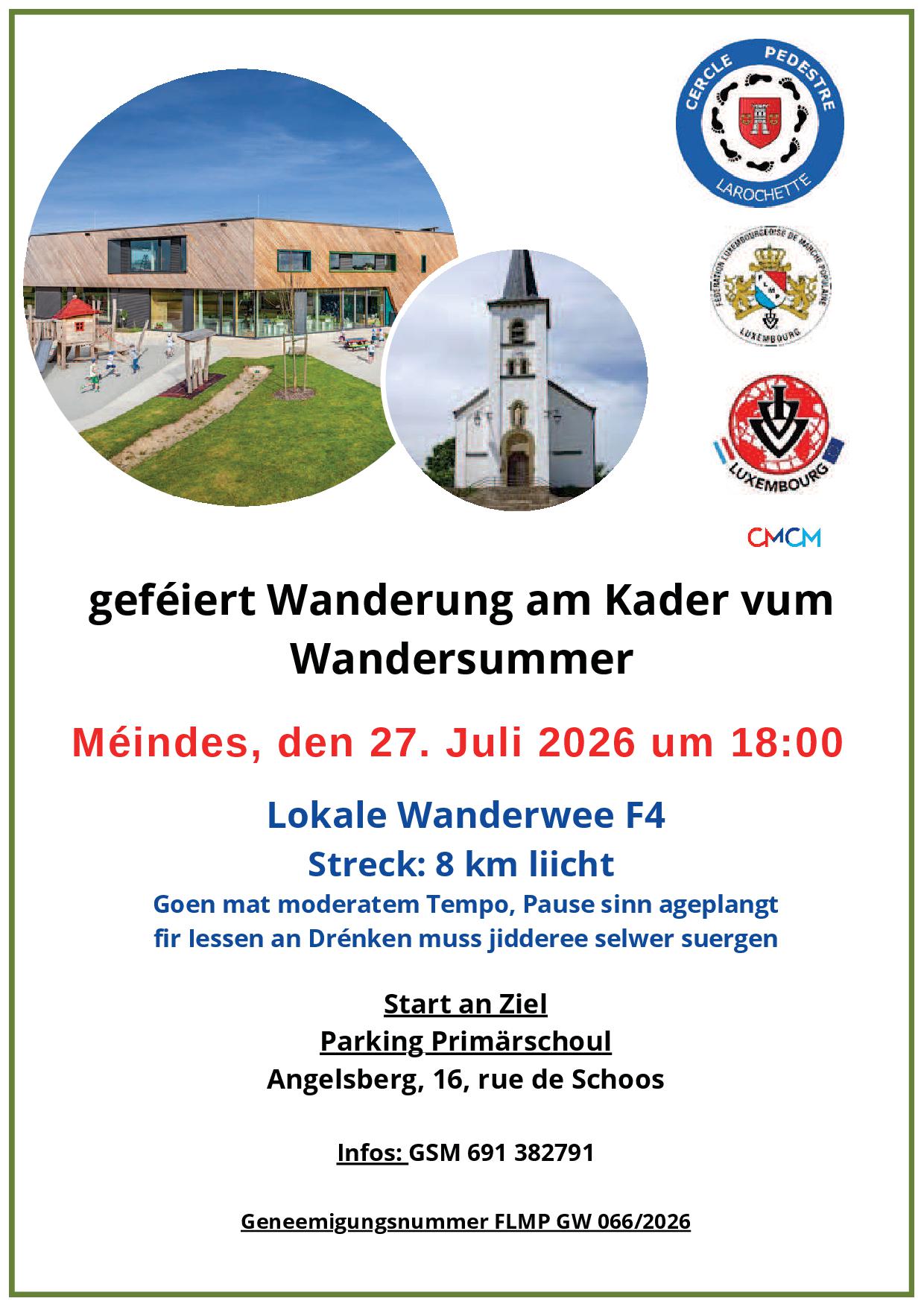 ANGELSBERG FLMP IVV Geféiert Wanderung 