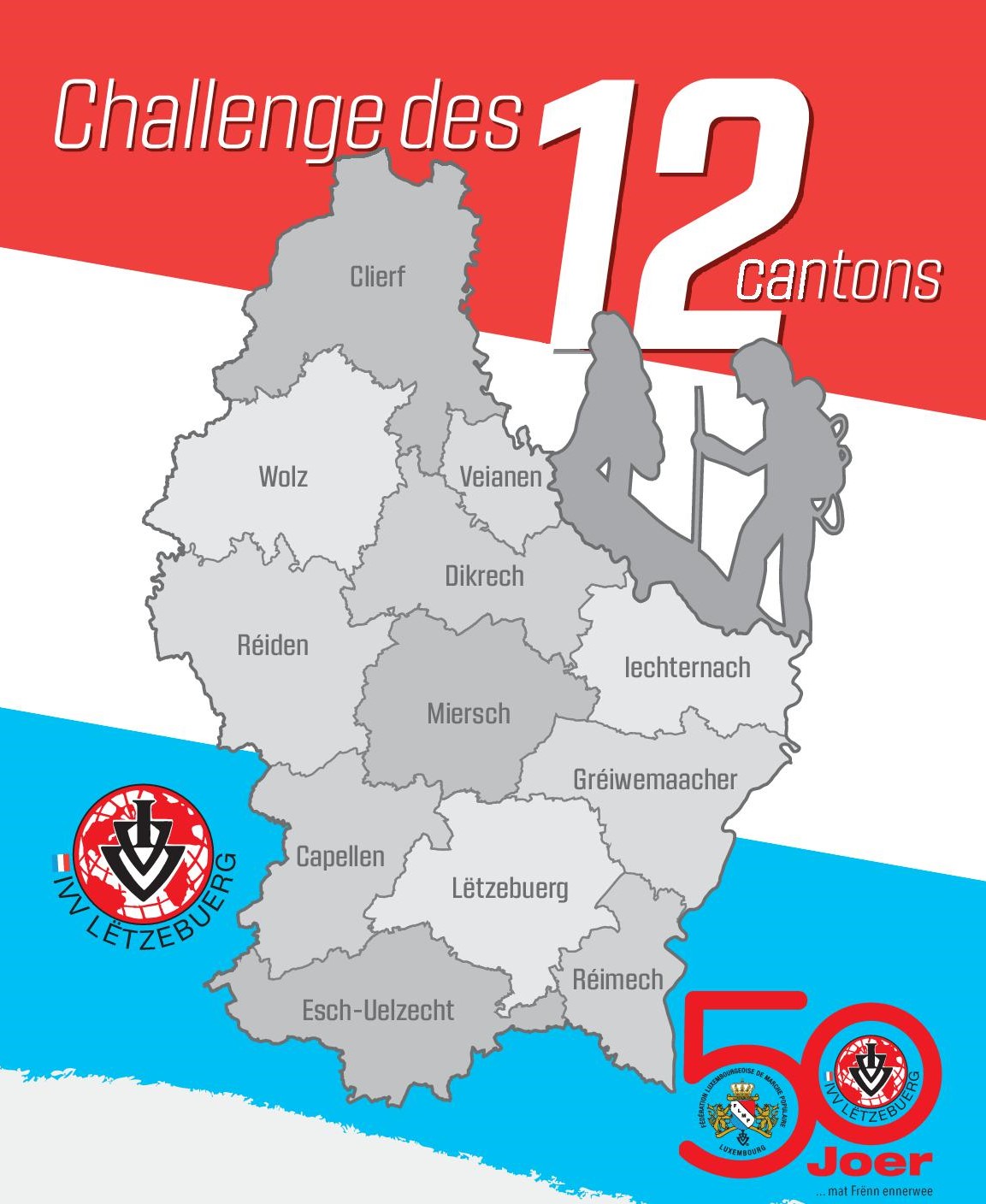 CHALLENGE des 12 CANTONS  - 5 Stufen / 5 niveaux