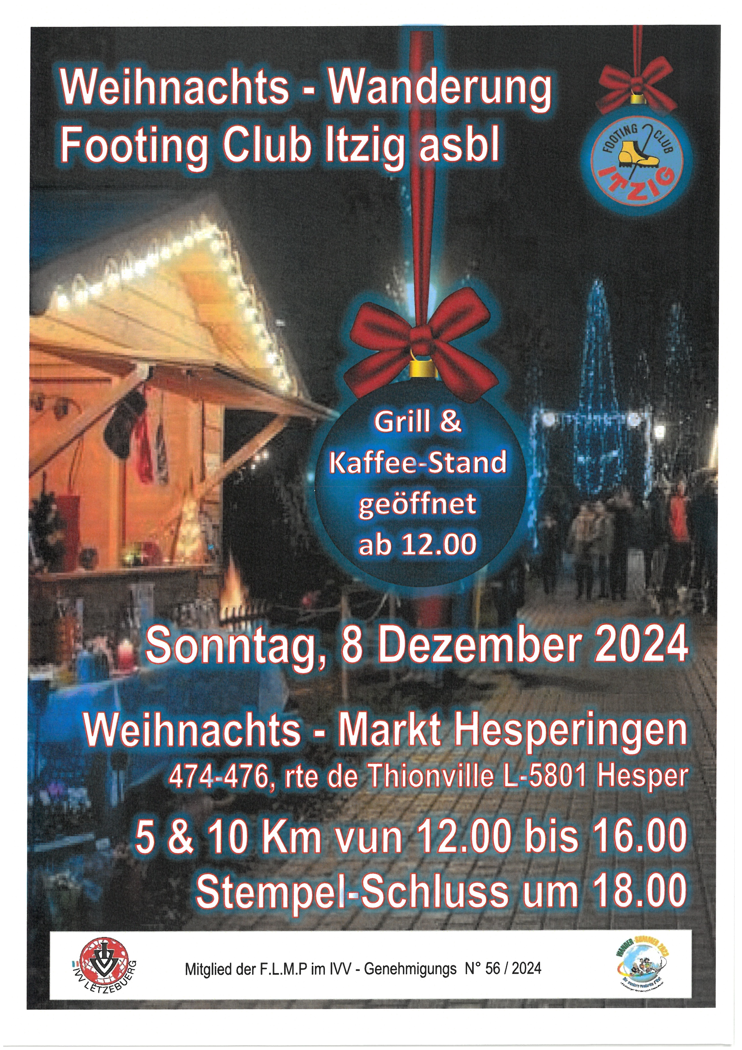 HESPERANGE (Footing Club Itzig) FLMP IVV WEIHNACHTSWANDERUNG 