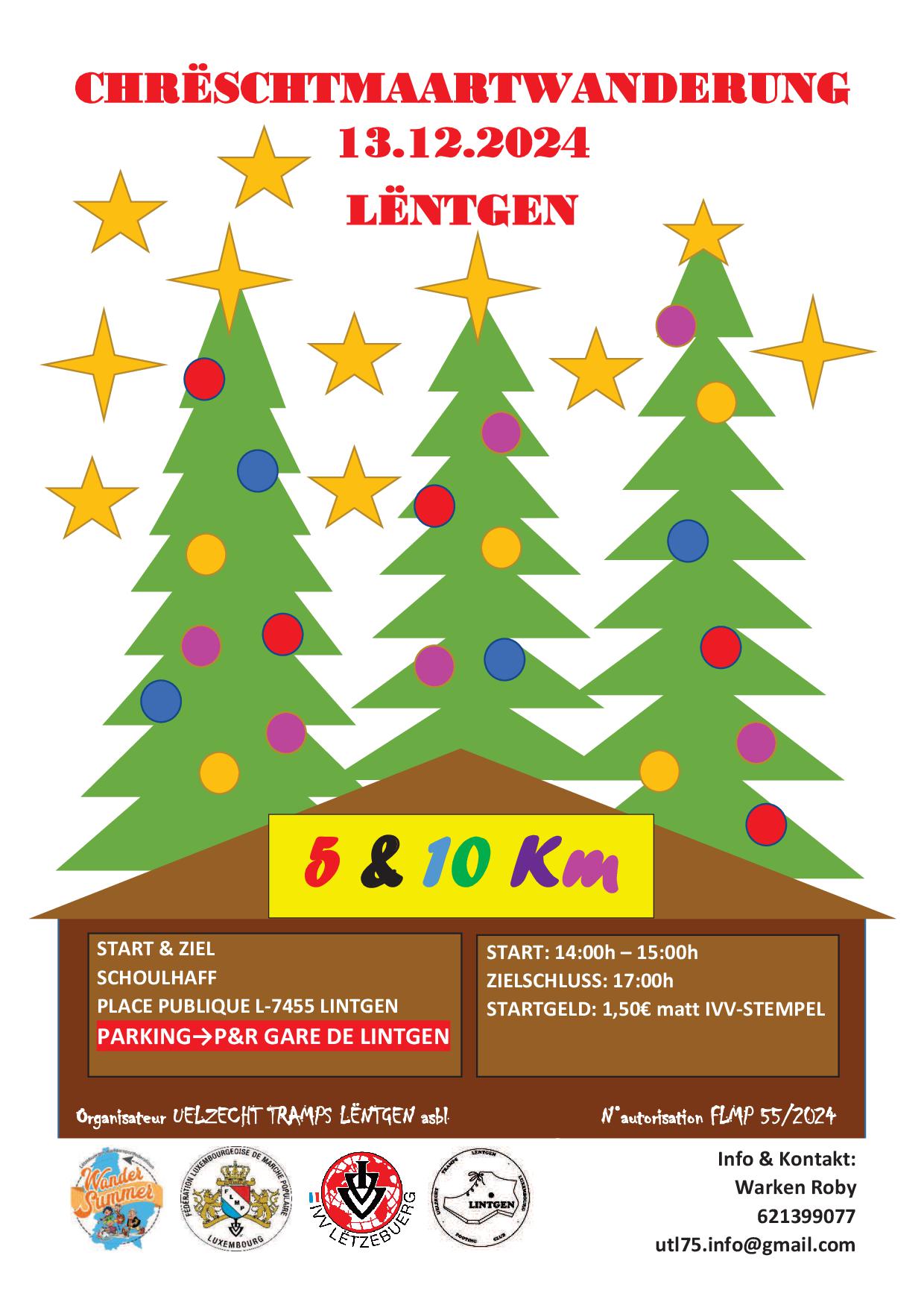 LINTGEN FLMP IVV Chrëschtmaart-Wanderung