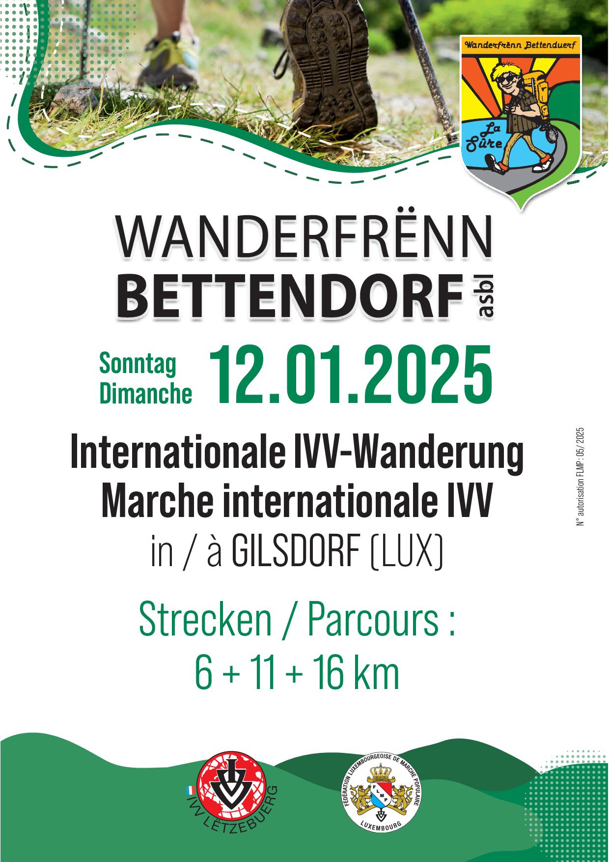 GILSDORF (Wanderfrënn Bettendorf) FLMP IVV WANDERUNG 