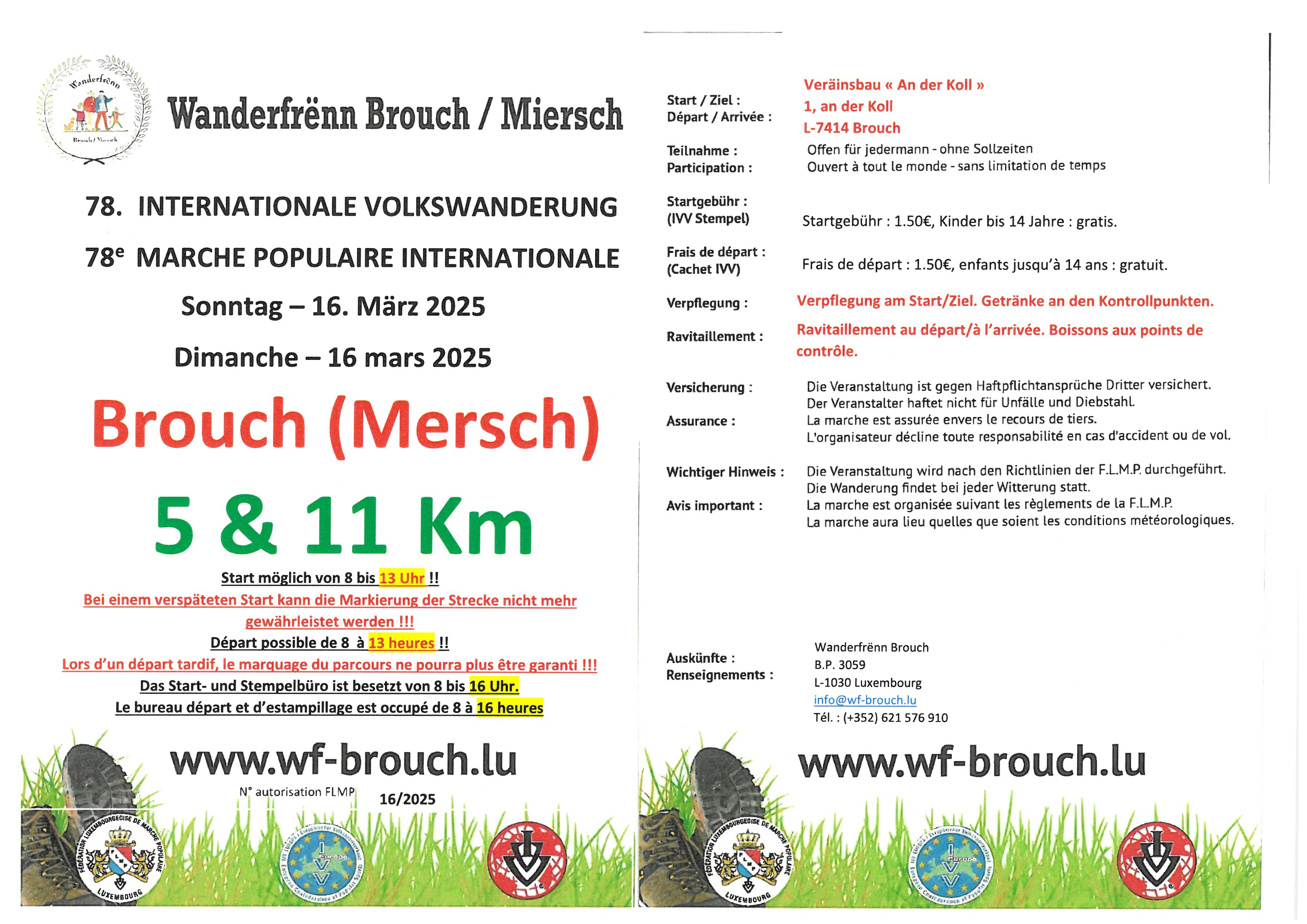BROUCH (Mersch) FLMP IVV WANDERUNG 