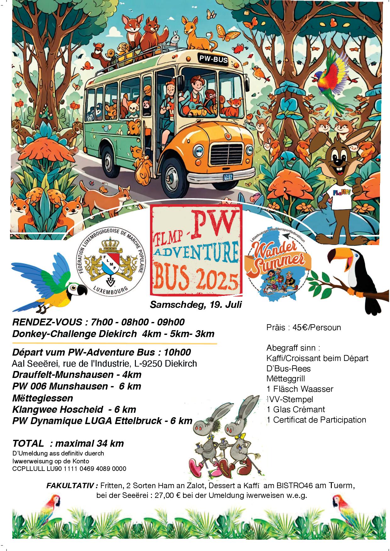 MAM FLMP PW ADVENTURE BUS ënnerwee 