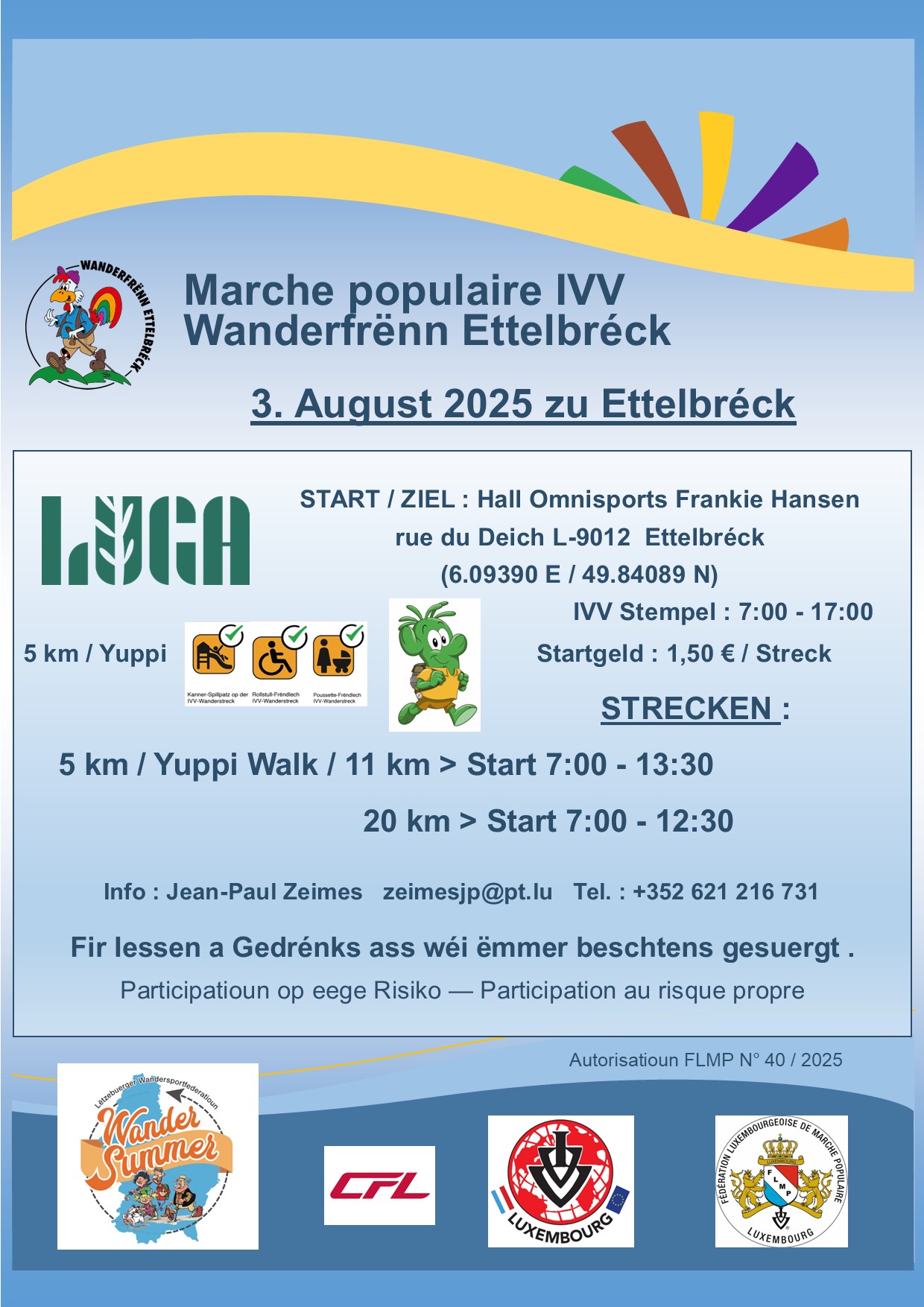 ETTELBRUCK FLMP IVV WANDERUNG + YUPPI WALK 
