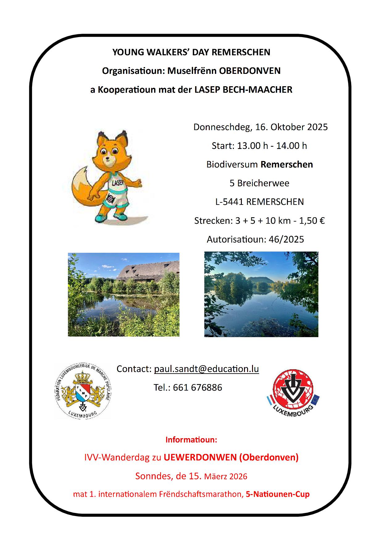 REMERSCHEN YOUNG WALKERS DAY + FLMP IVV WANDERUNG 