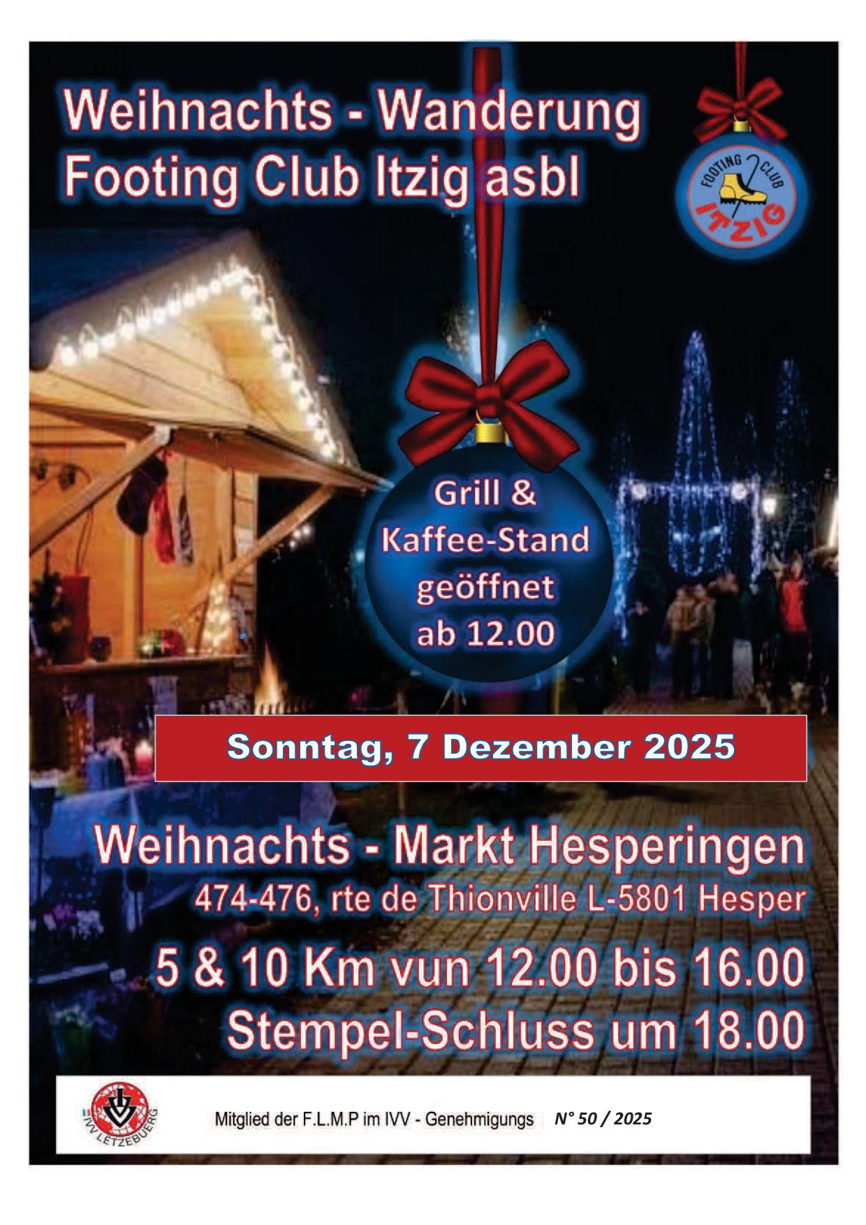 HESPERANGE (Footing Club Itzig) FLMP IVV Weihnachtswanderung 