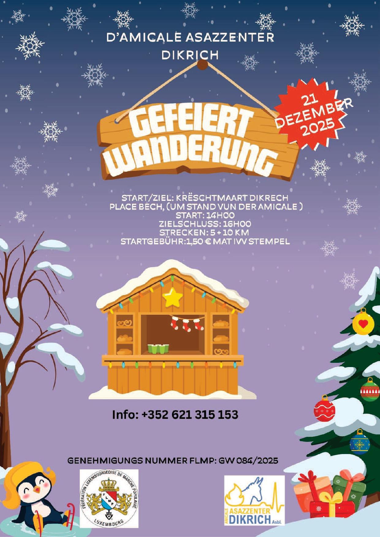 DIEKIRCH FLMP IVV Geféiert Wanderung 