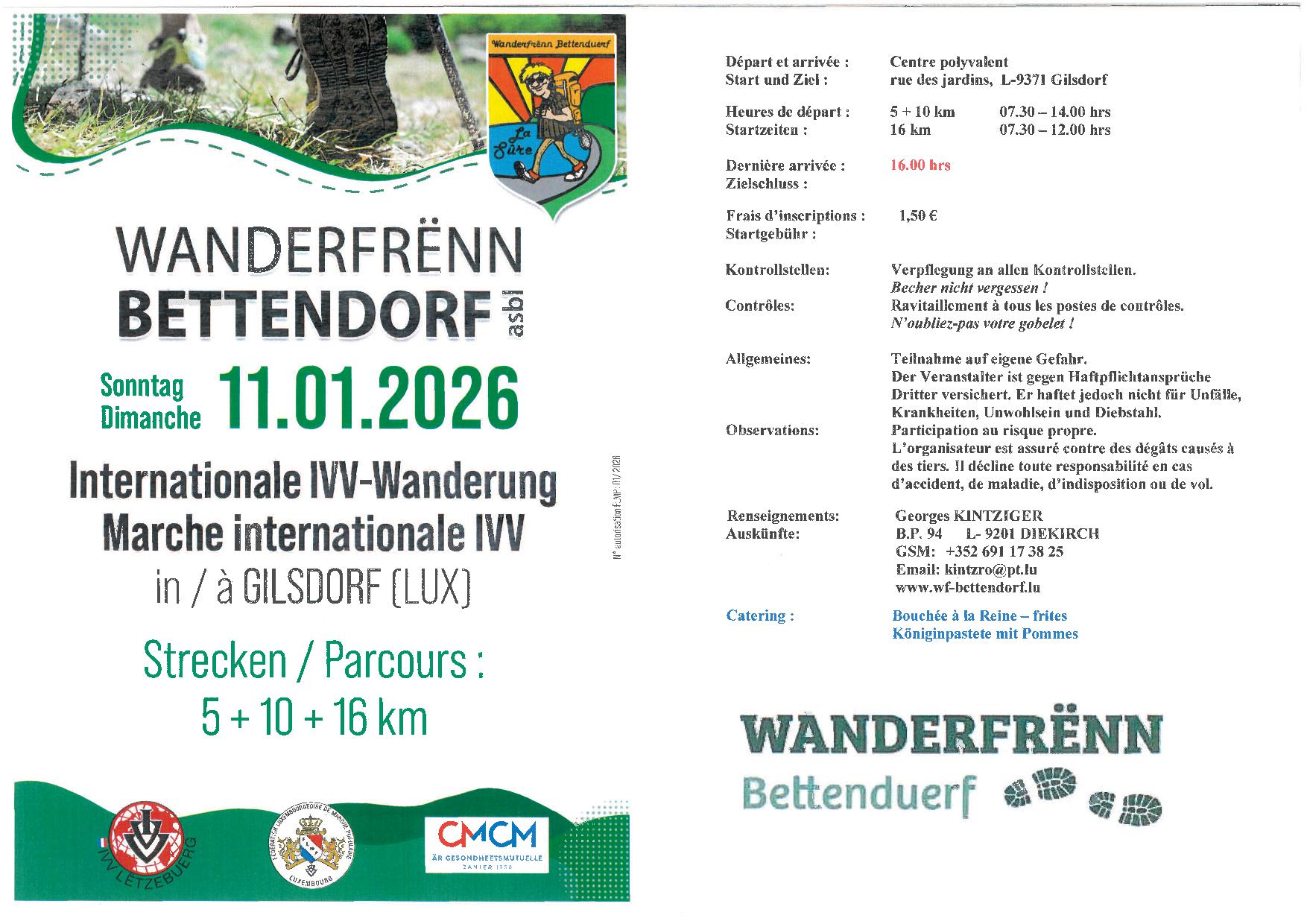 GILSDORF(Wanderfrënn Bettendorf) FLMP IVV WANDERUNG