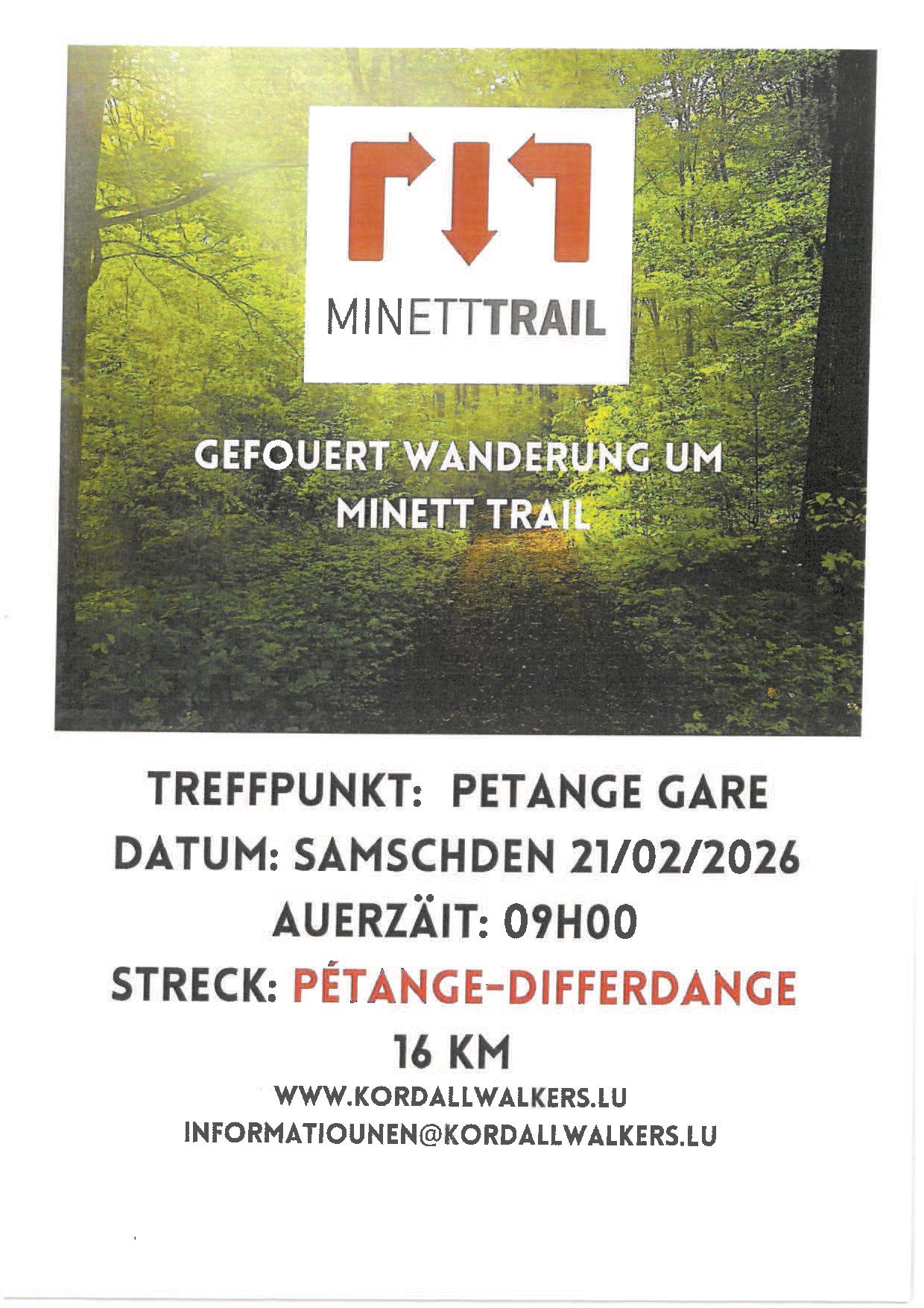 PETANGE GARE FLMP IVV Geféiert Wanderung um Minett Trail
