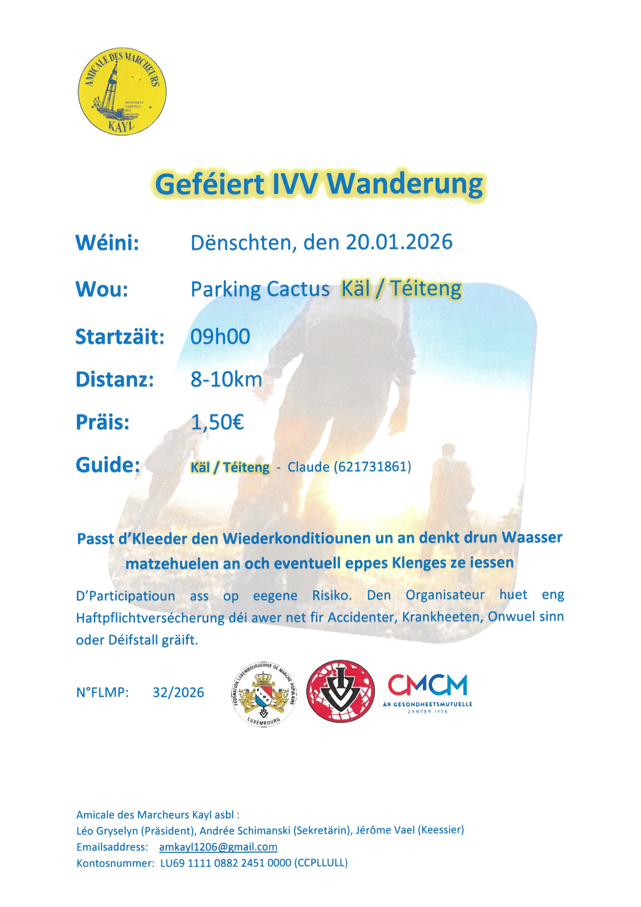 KAYL/TÉITENG geféiert FLMP IVV Wanderung 