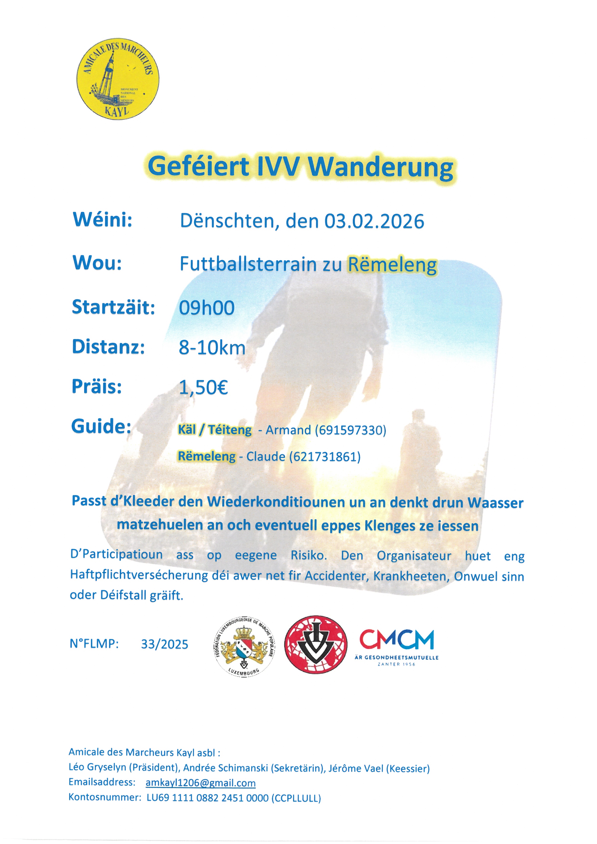 RËMELENG FLMP IVV GEFÉIERT WANDERUNG 