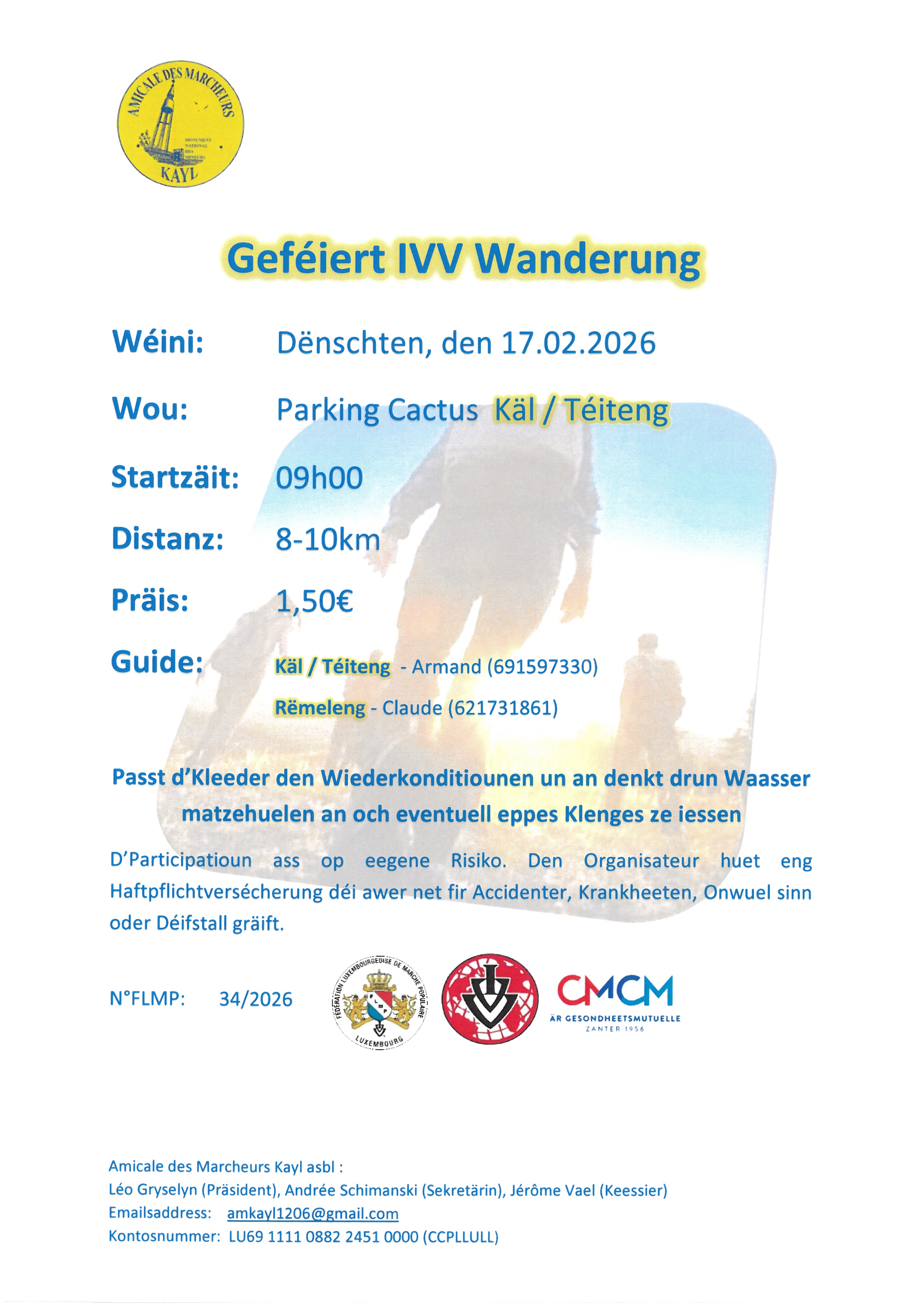 KÄL/TÉITENG FLMP IVV GEFÉIERT WANDERUNG 