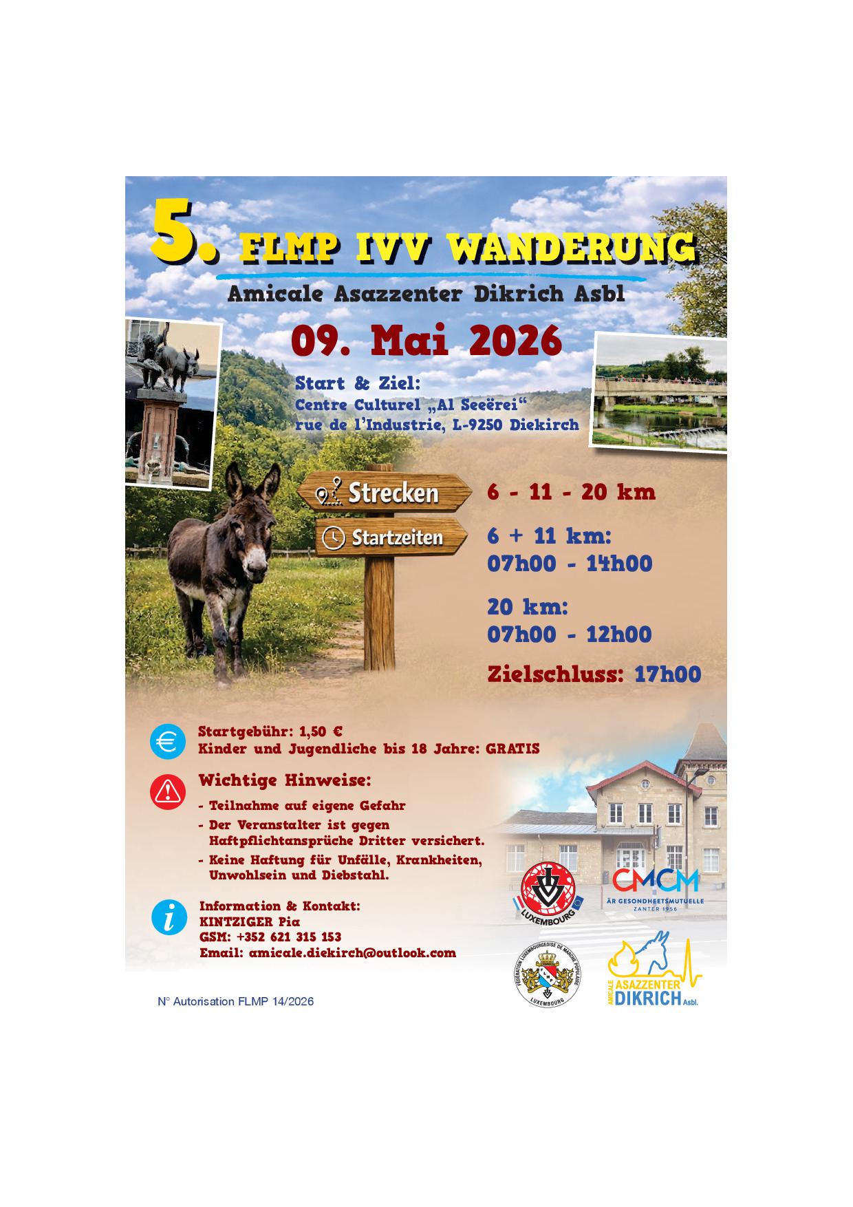 DIEKIRCH FLMP IVV WANDERUNG 