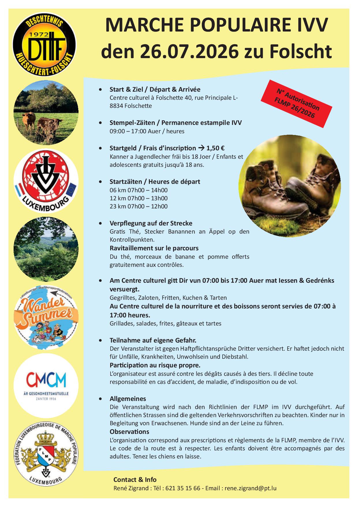 FOLSCHETTE FLMP IVV WANDERUNG 