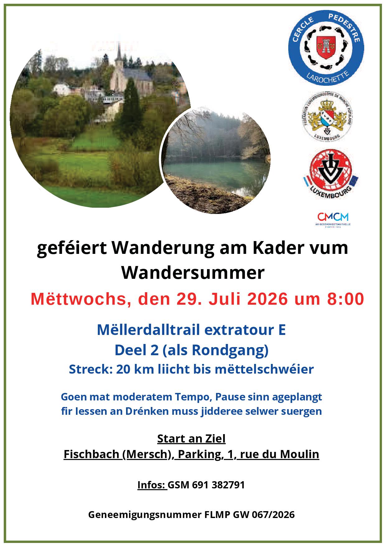 FISCHBACH (Mersch) FLMP IVV geféiert Wanderung 