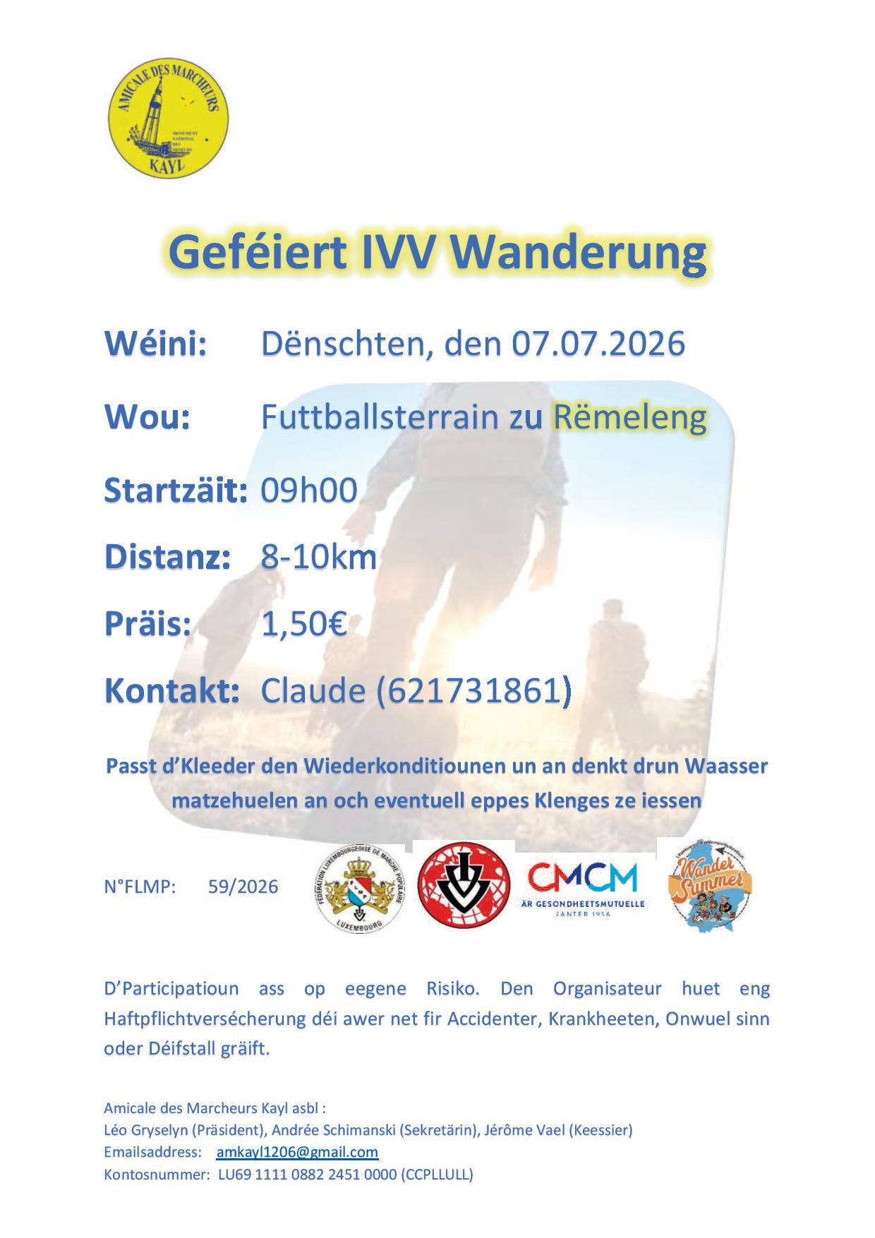 RËMELENG FLMP IVV GEFÉIERT WANDERUNG 