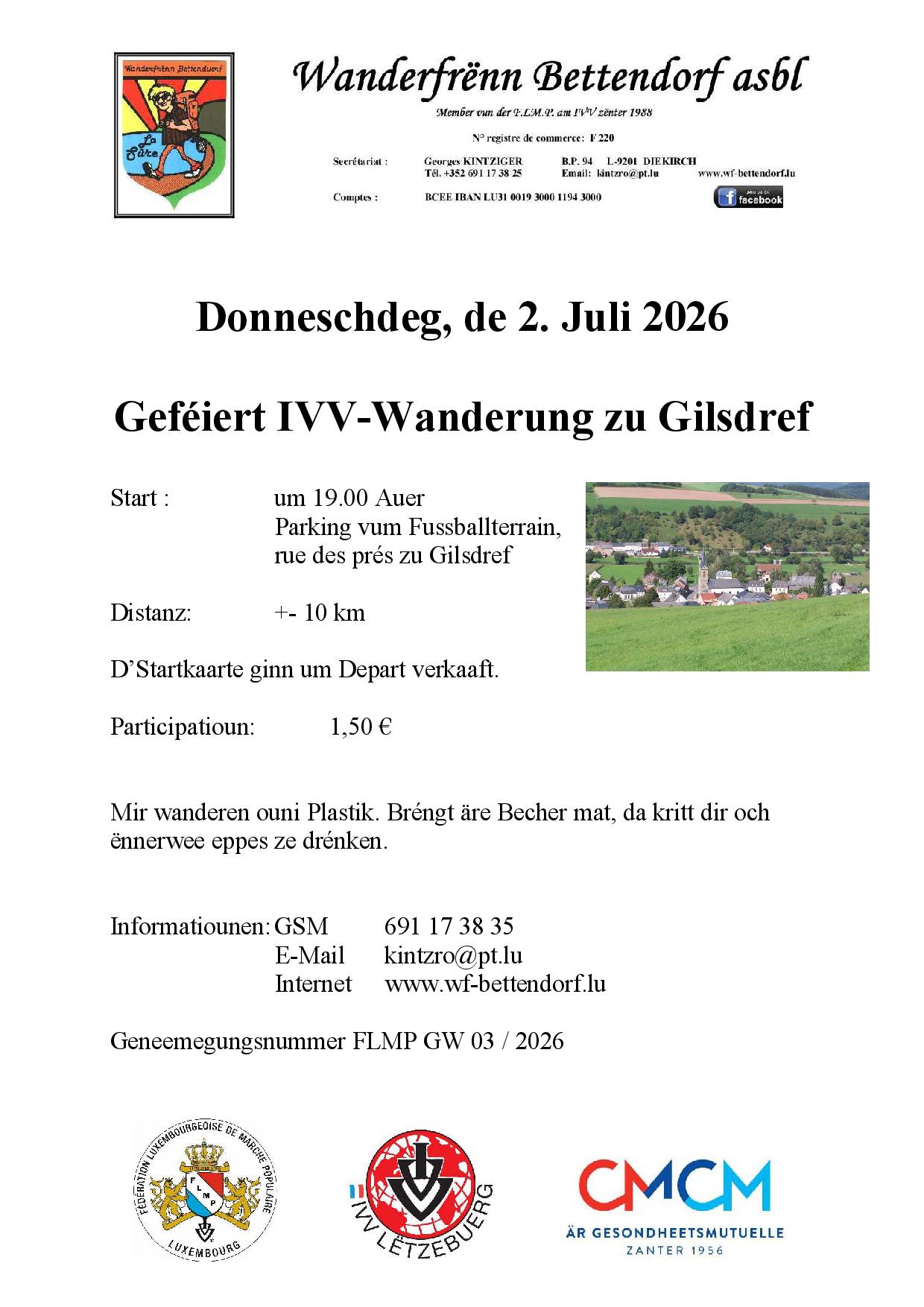GILSDORF FLMP IVV GEFÉIERT WANDERUNG 
