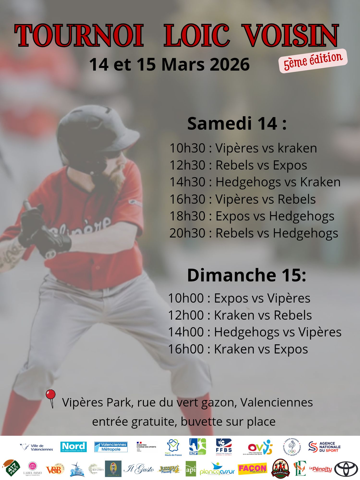 Tournoi présaison - Valenciennes - 14/15 mars 2026