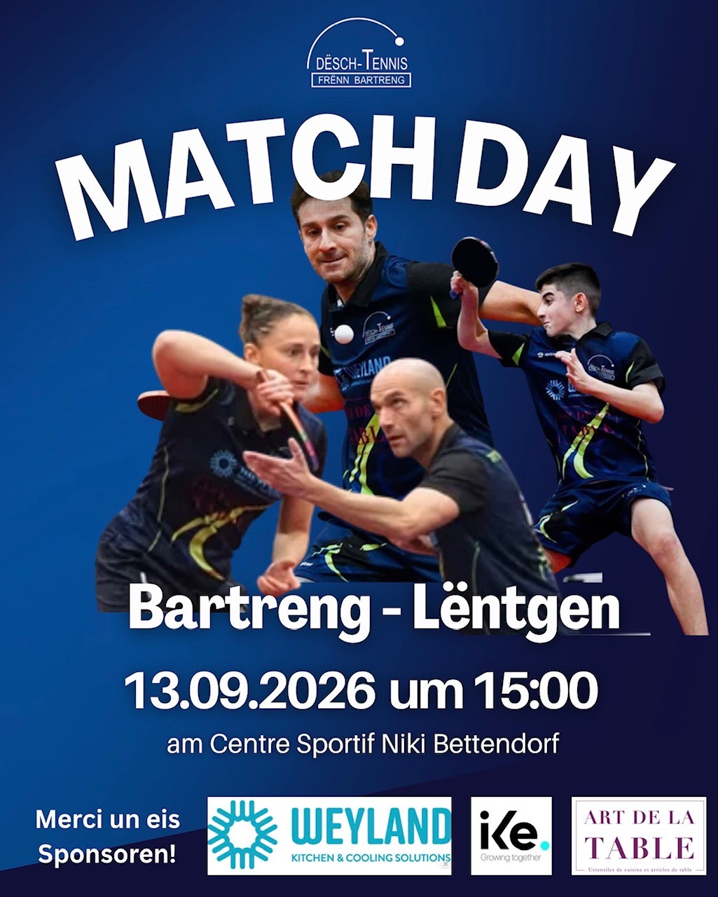 DëschTennis 1ten Heemmatch an der Nationale1