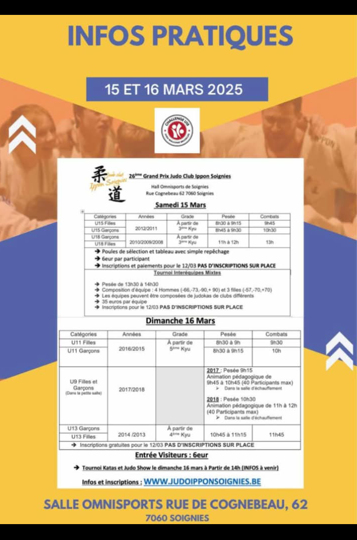Tournoi de Soignies Belgique 