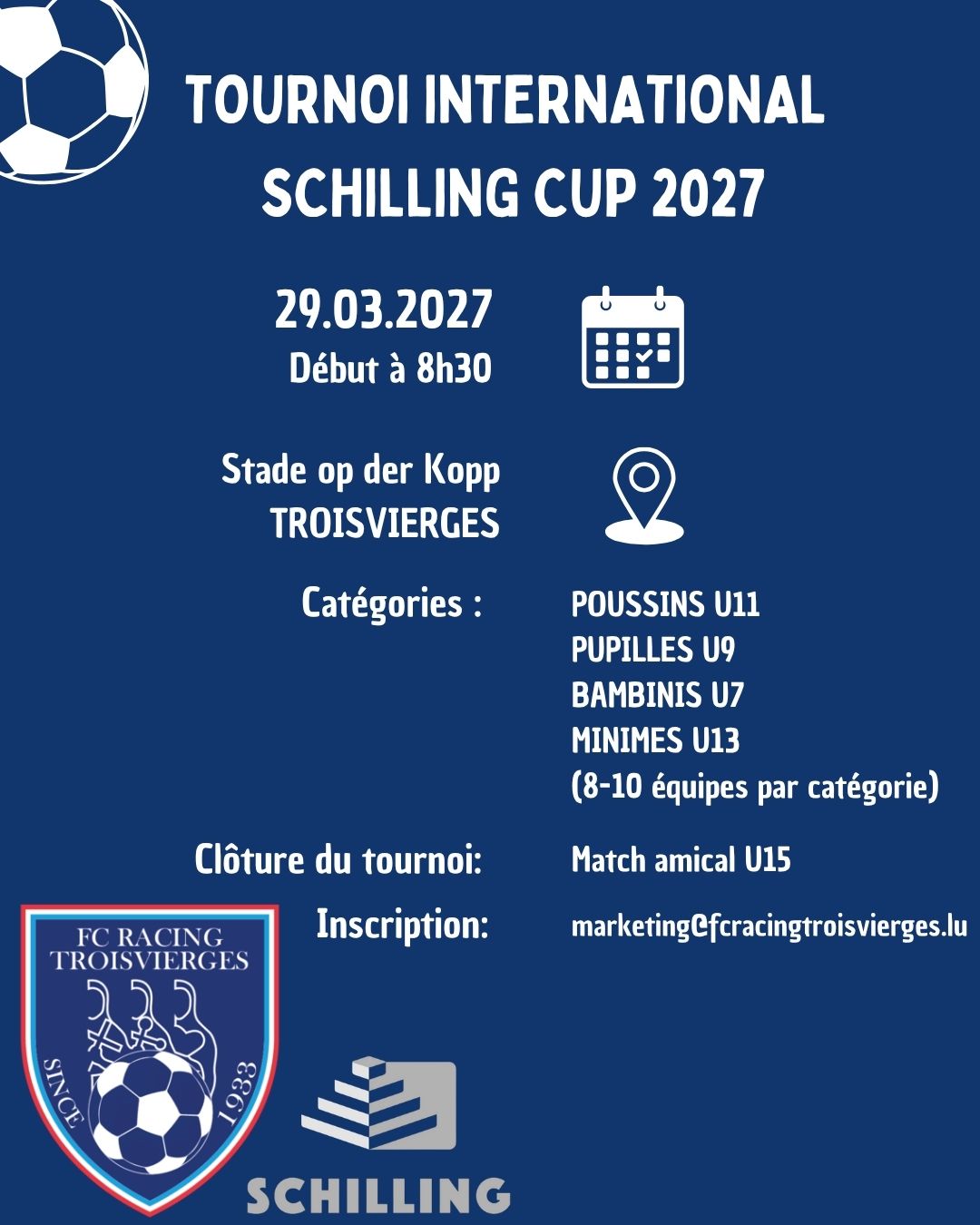 TOURNOI INTERNATIONAL - SCHILLING CUP 2027