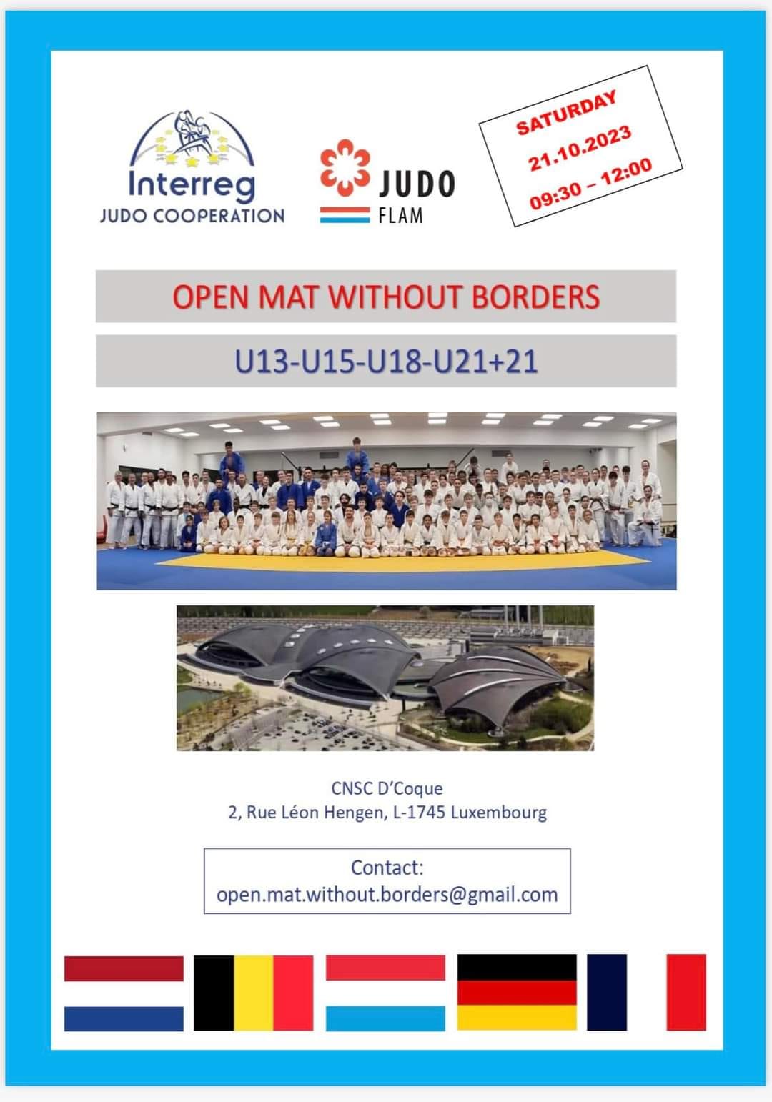 Open Mat Without Borders U13, U15, U18, U21 + 21 Randori Luxembourg