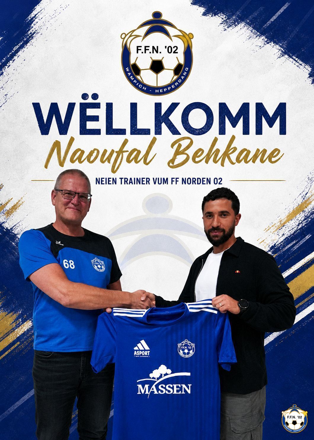 Naoufal Behkane gëtt vun der nächster Saison un Trainer vun eiser 1. Ekipp