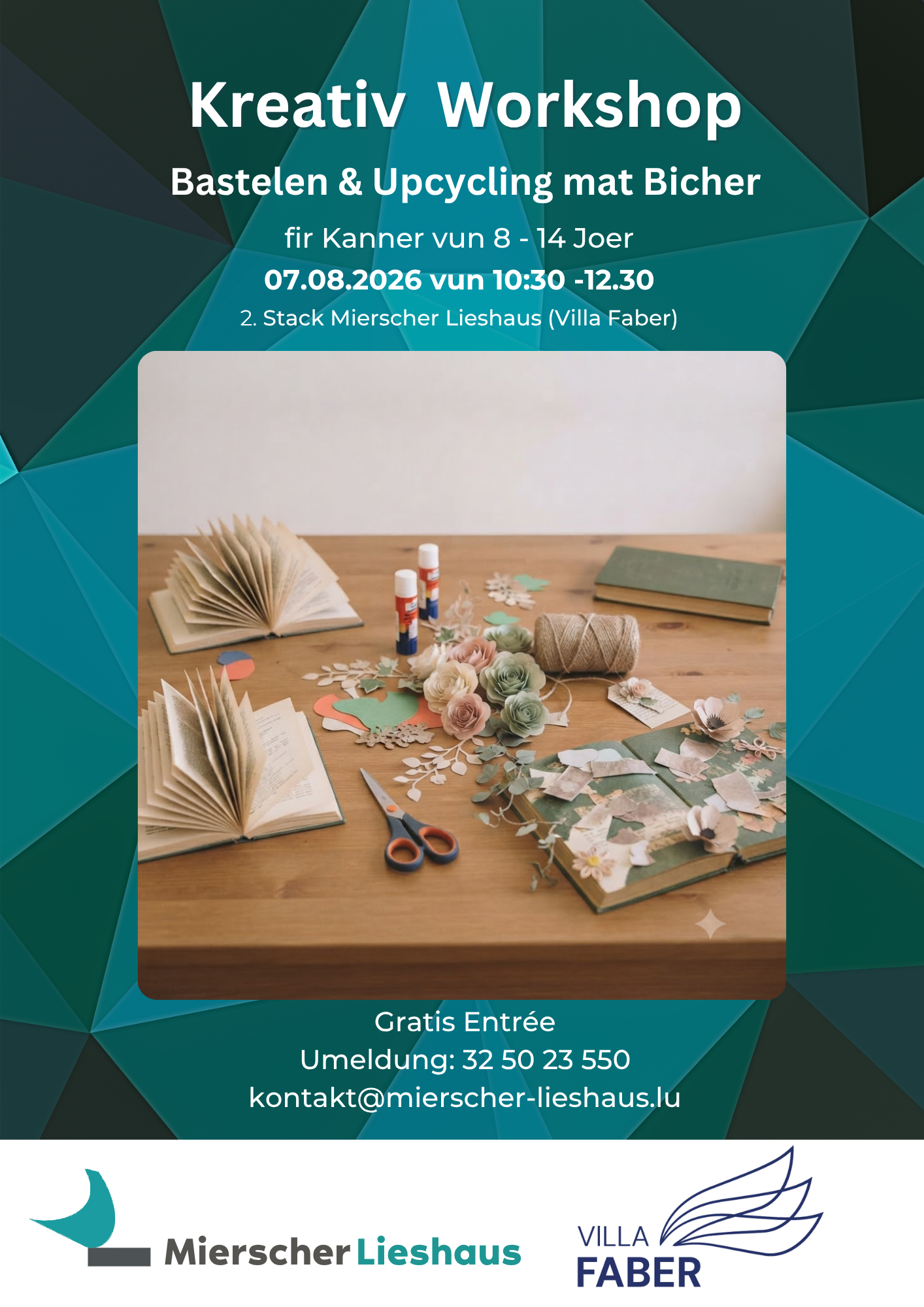 Kreativ Workshop 7. August 10:30 - 12:30 Auer