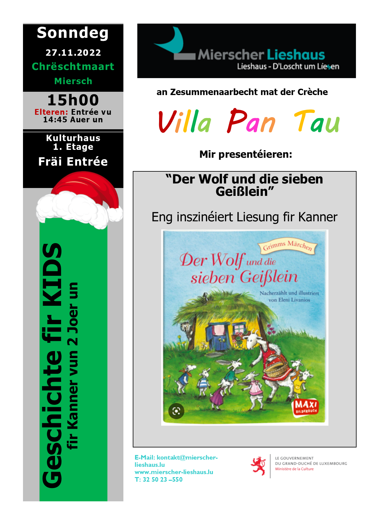 Geschichte fir KIDS - Inszeneiert Liesung - Die sieben Geißlein