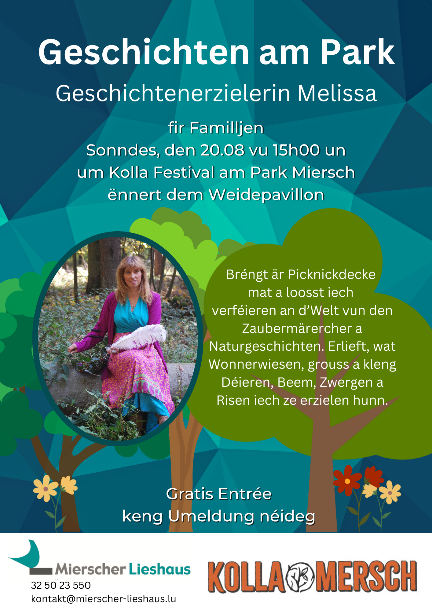 Geschichten am Park vun der Geschichtenerzielerin Melissa (KOLLA X MERSCH)